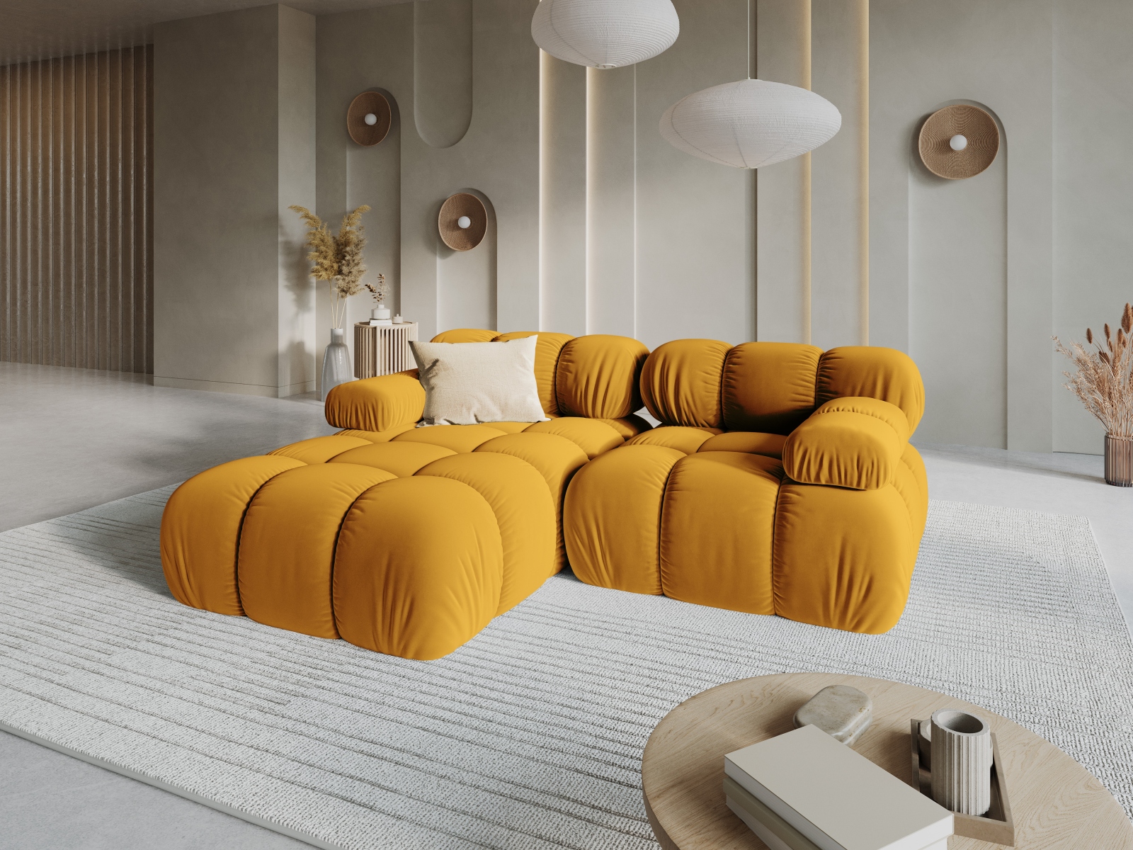 Moduļu stūra dīvāns Caltenu 105 (Bluvel 68)