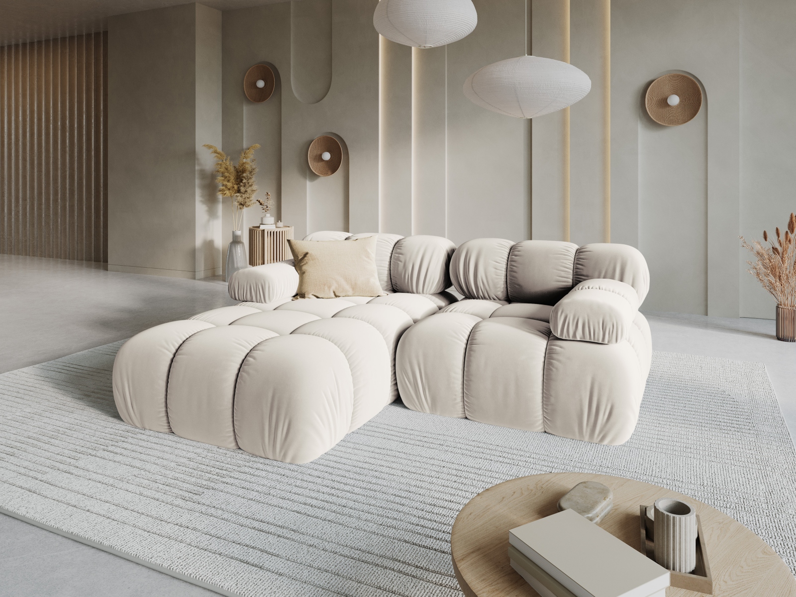 Moduļu stūra dīvāns Caltenu 105 (Bluvel 30)