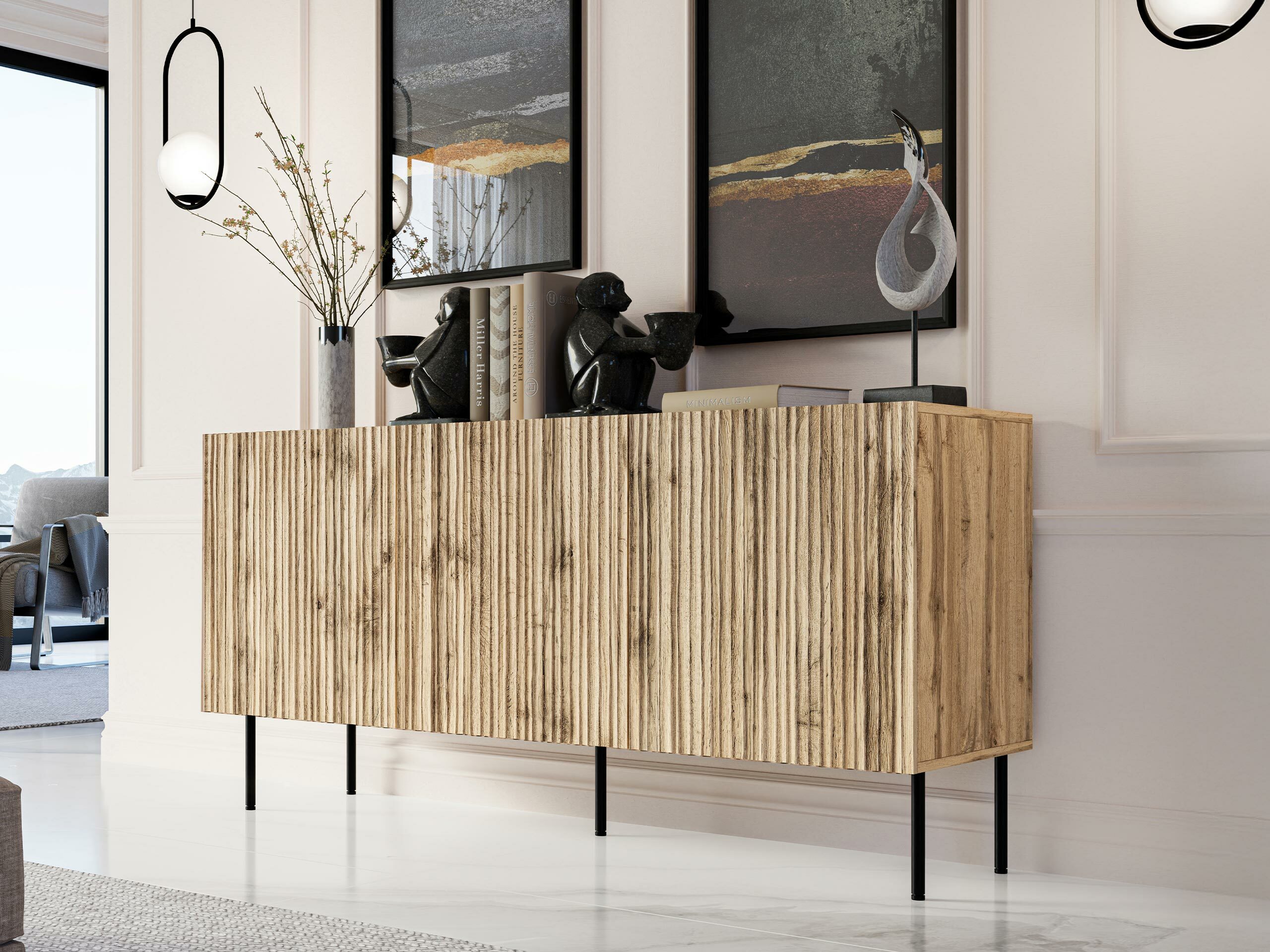 Skapis Lorelbo 100 (Votan ozols + Melns)