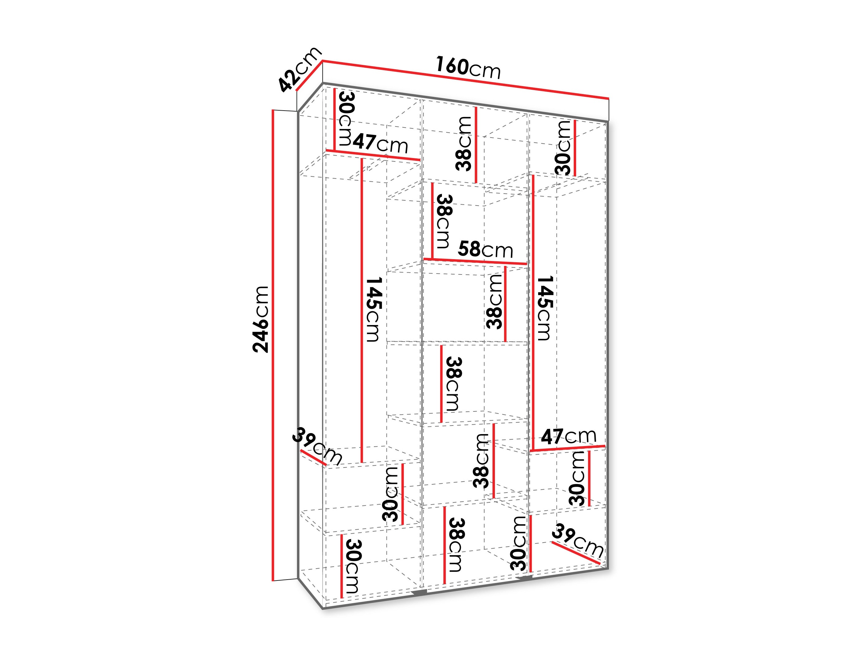 Skapis Hartford 571 (Balts)