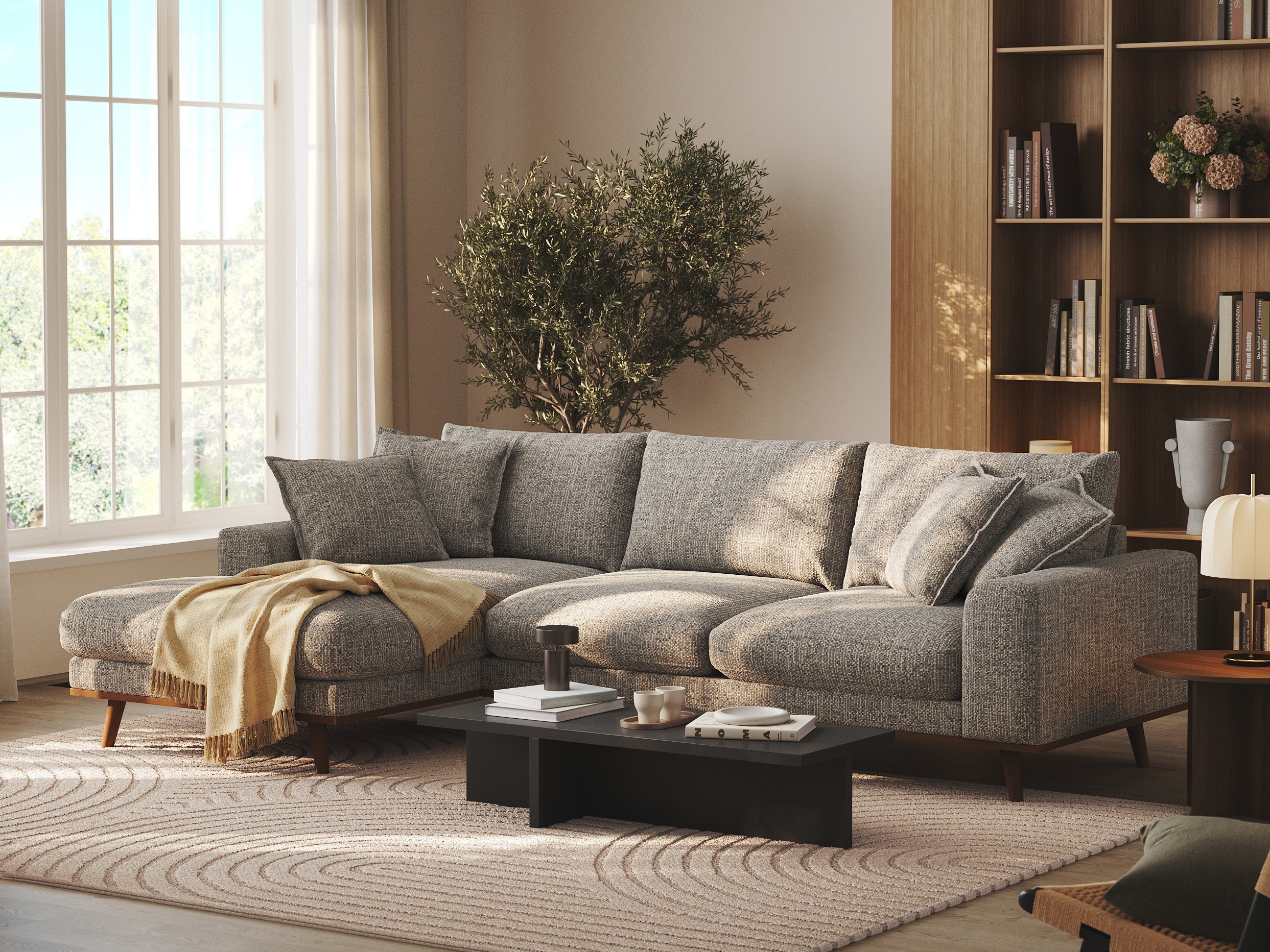 Stūra dīvāns Seattle 216 (Silencio 86)