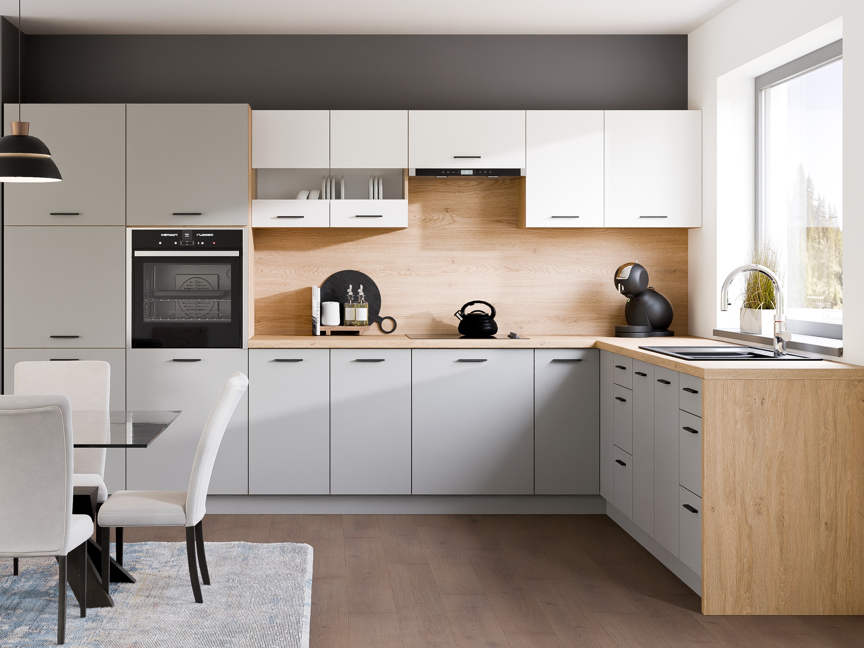 Moduļu skapis ar durvīm Ati Grey 101