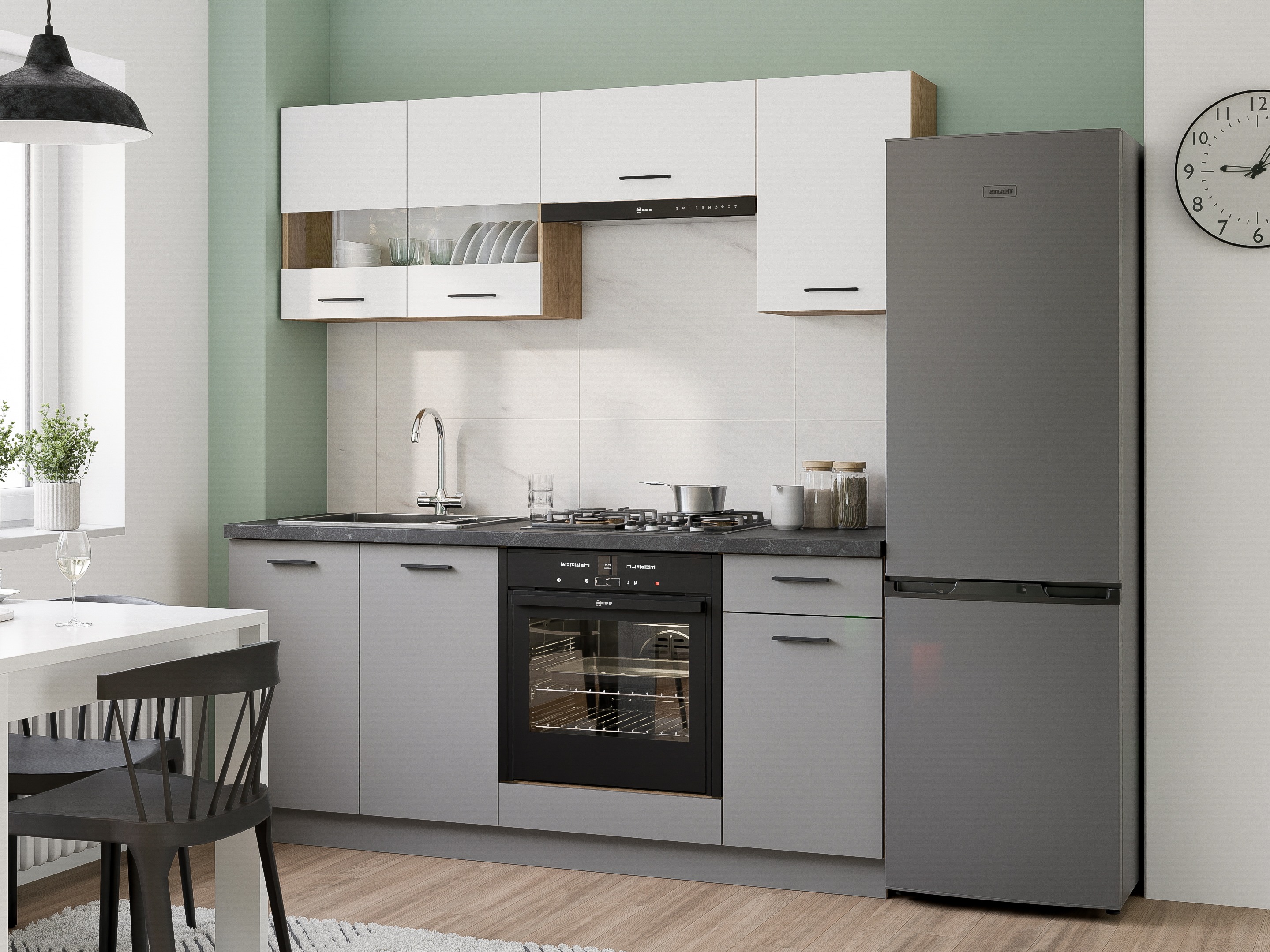 Moduļu skapis iebūvējamai tehnikai Ati Grey 108