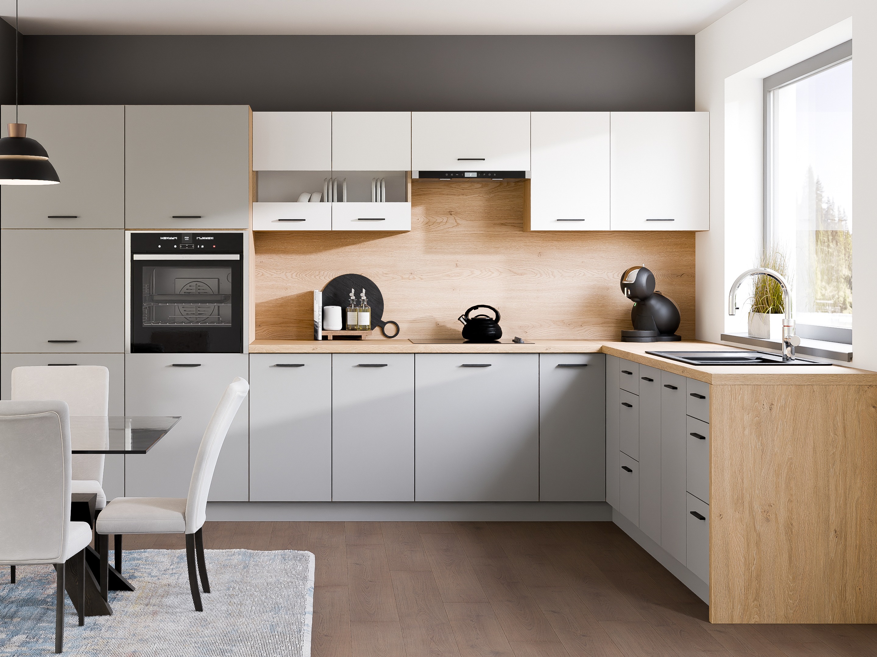Moduļu skapis iebūvējamai tehnikai Ati Grey 113