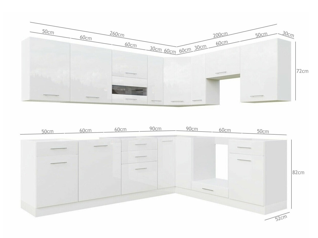 Moduļu virtuves komplekts Tiffa White 149