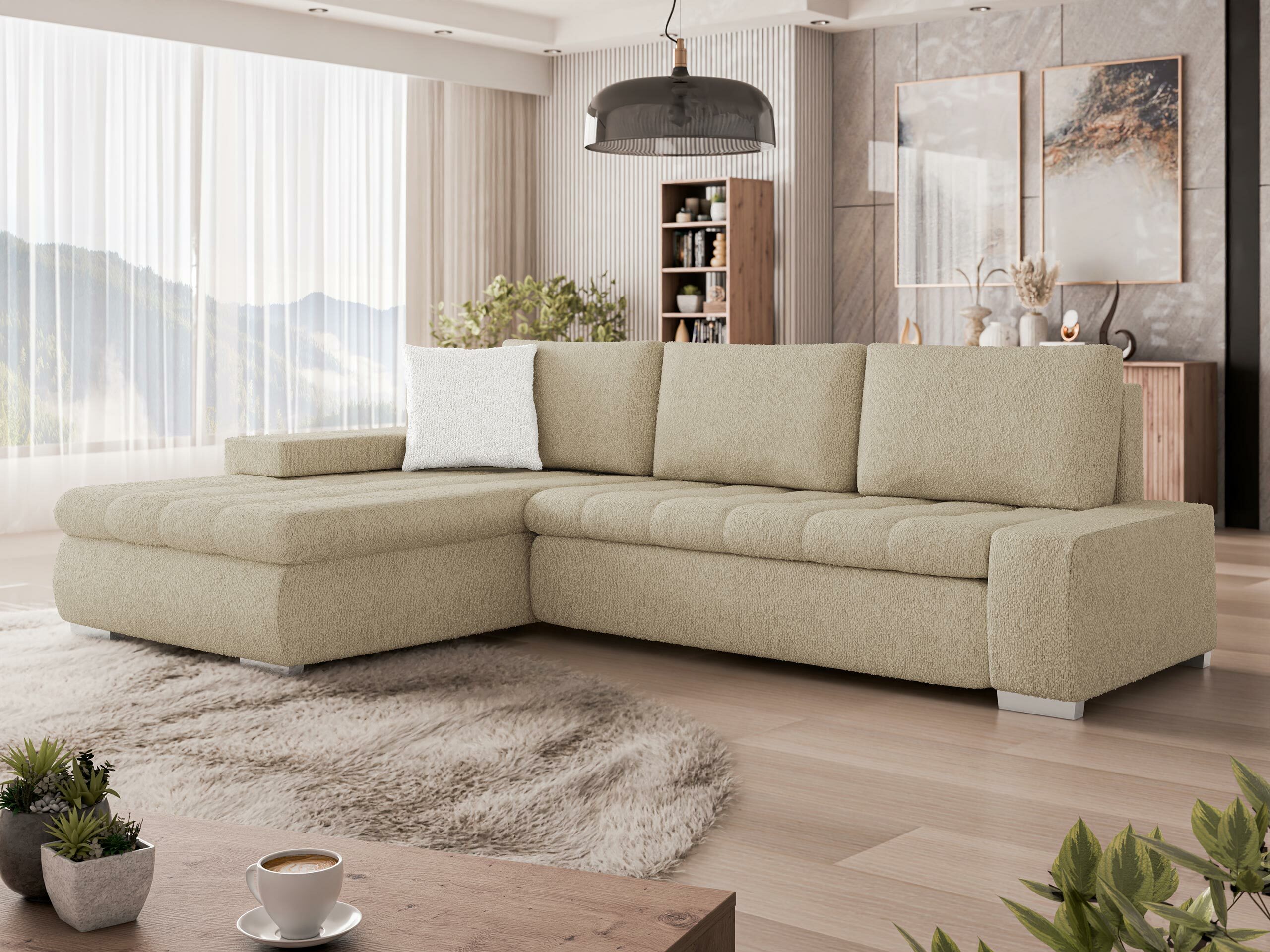 Stūra dīvāns Comfivo Nitor IV (Boucle Baloo 2074 + Boucle Baloo 2073)