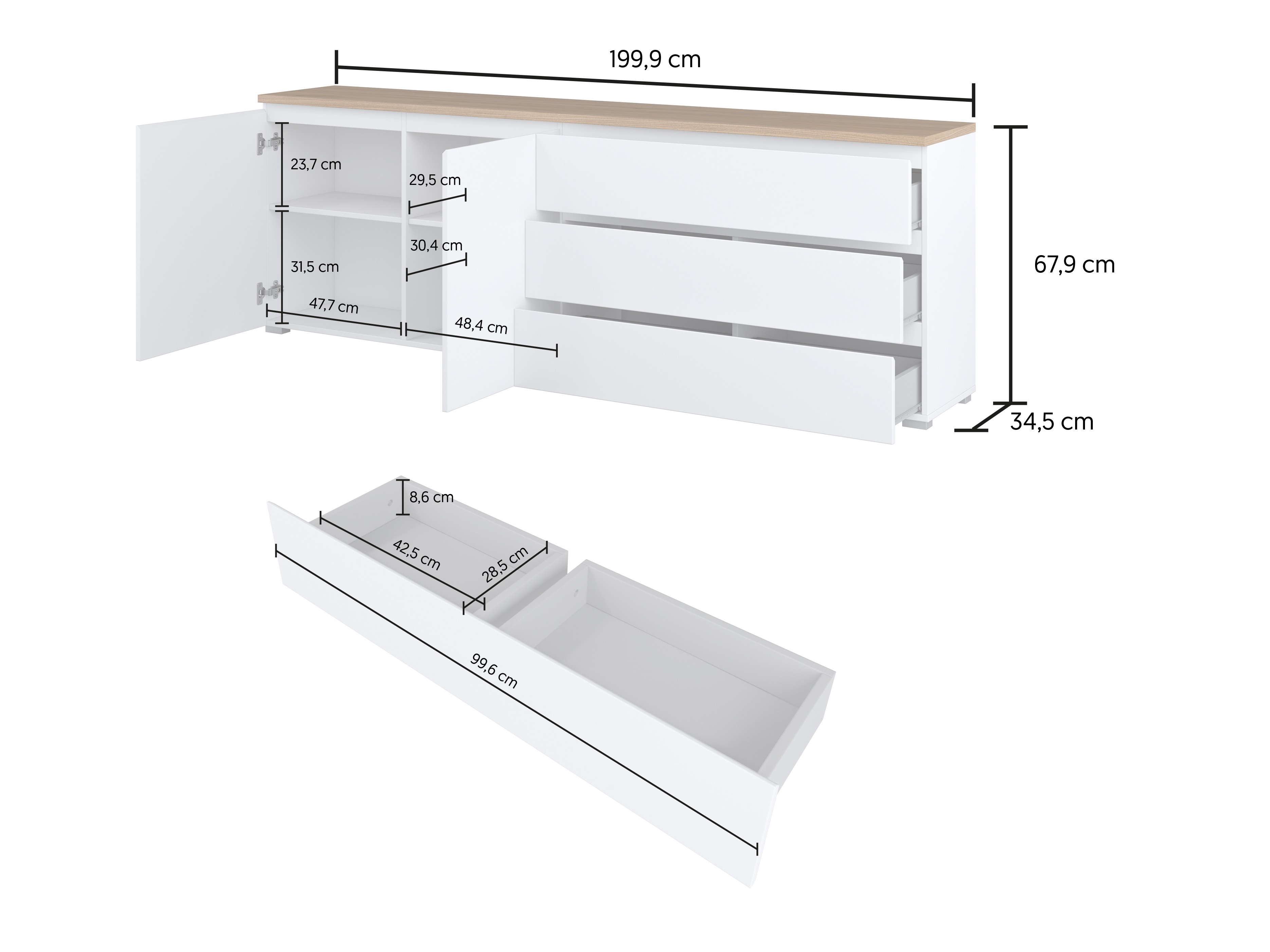 Kumode Baletu 107 (Balts + Ozols)