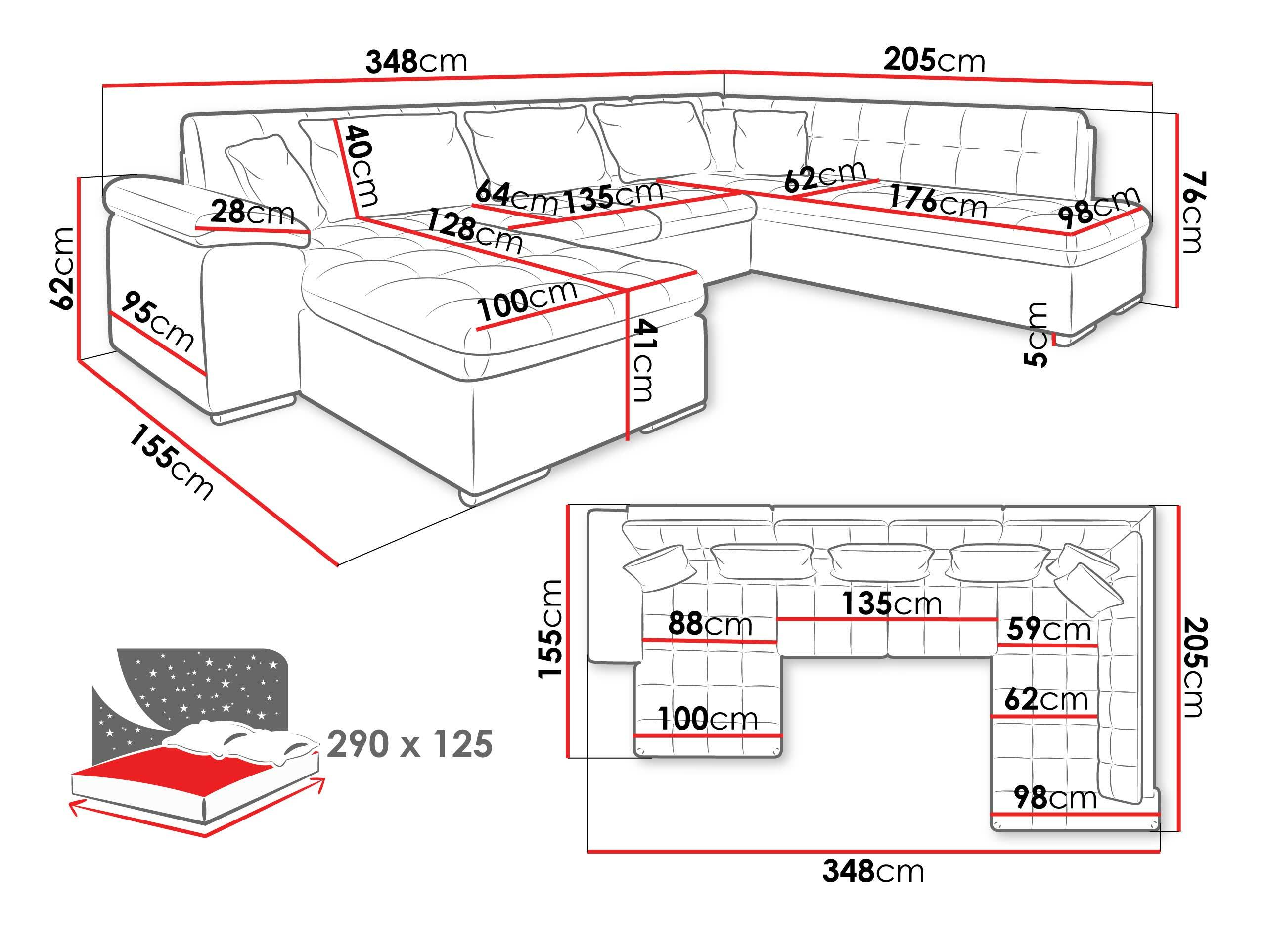Stūra dīvāns Comfivo Gemma IV (Soft 017 + Lux 05 + Lux 06)