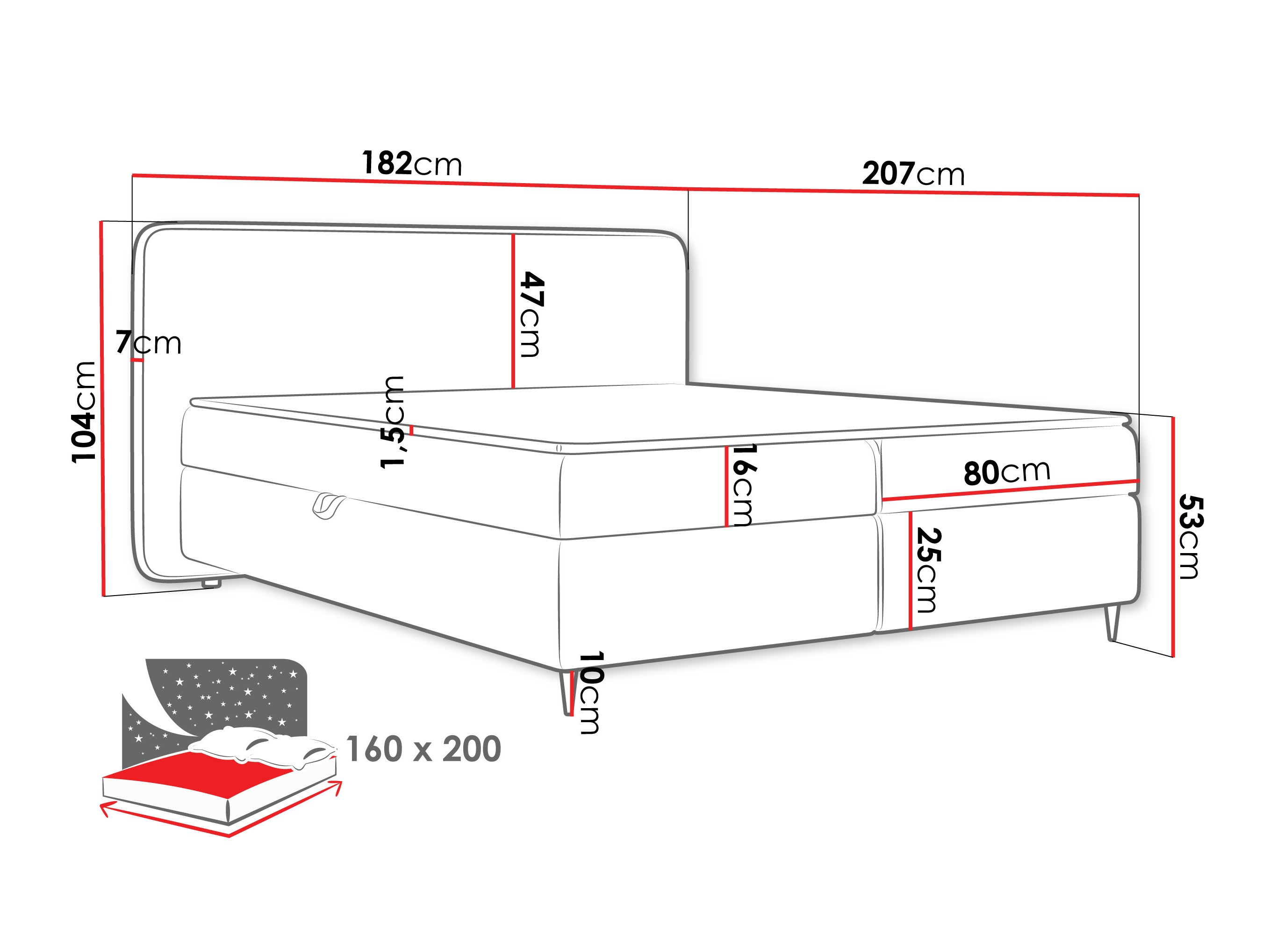 Kontinentālā gulta Stonecrest 108 (Taro 33)