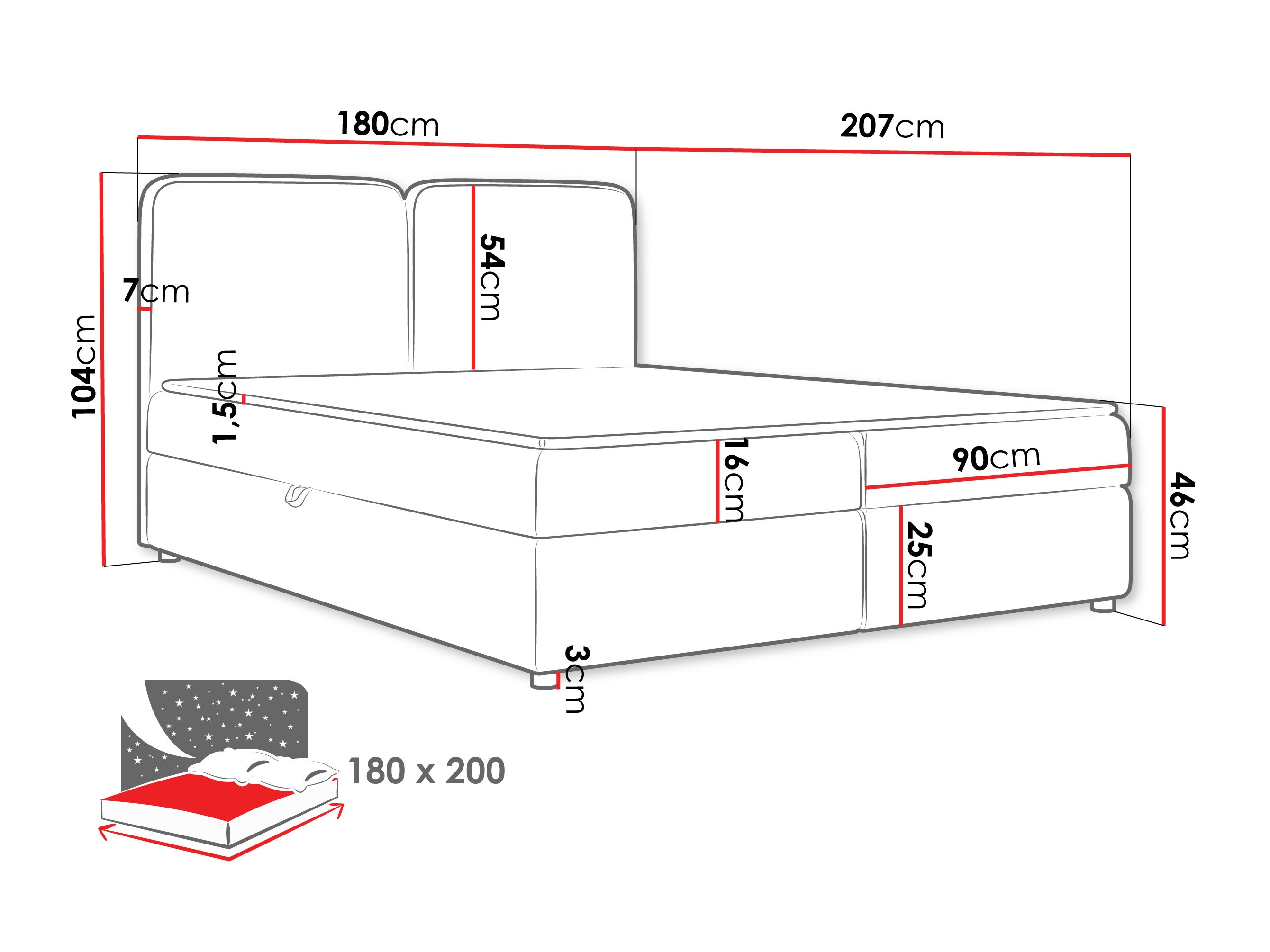 Kontinentālā gulta Stonecrest 109 (Taro 05)