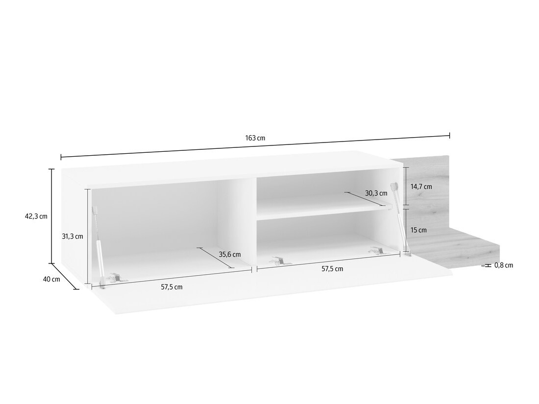 TV galds Ontario 244 (Balts)