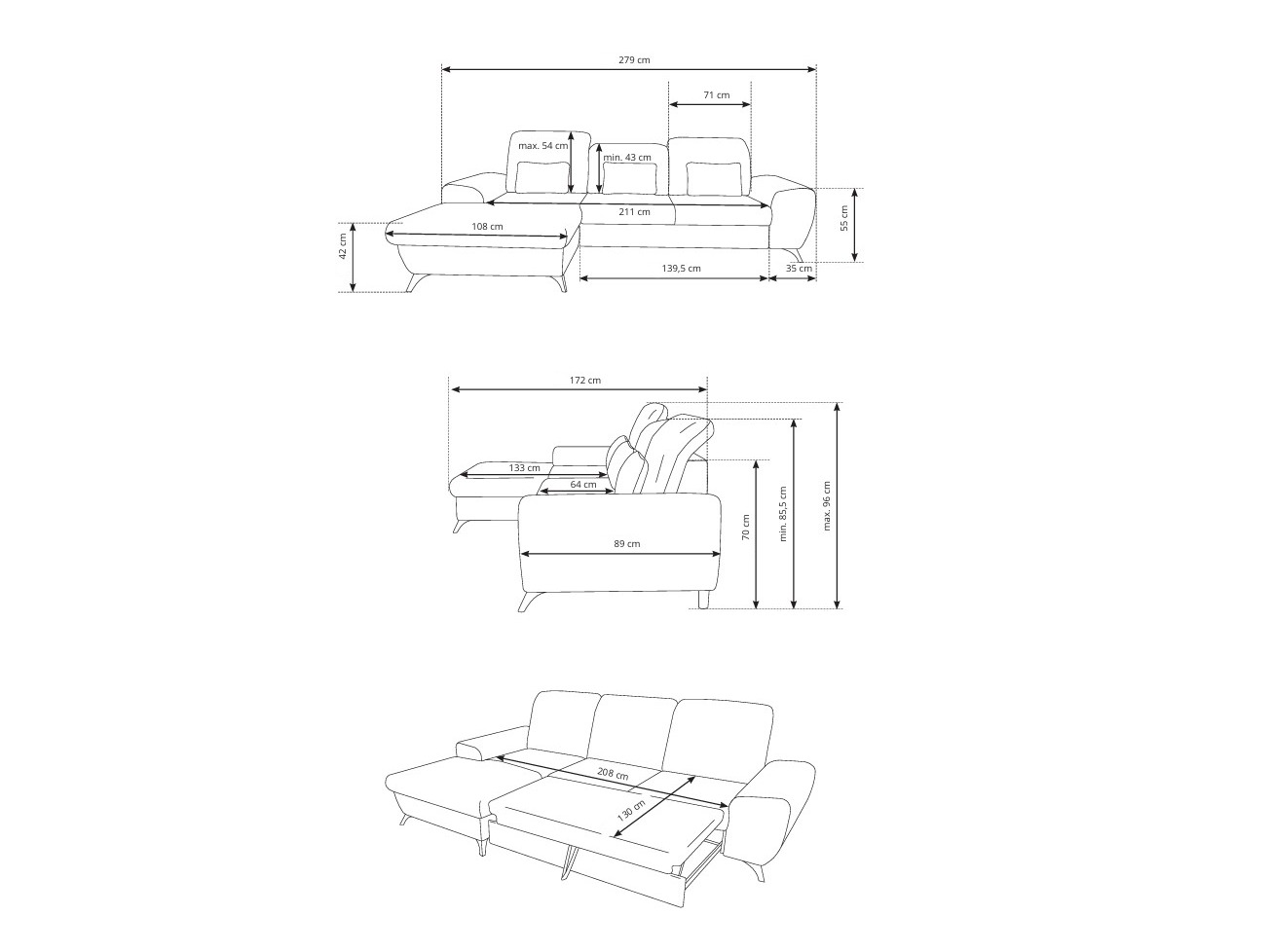 Stūra dīvāns Kingston 200 (Avra 03)