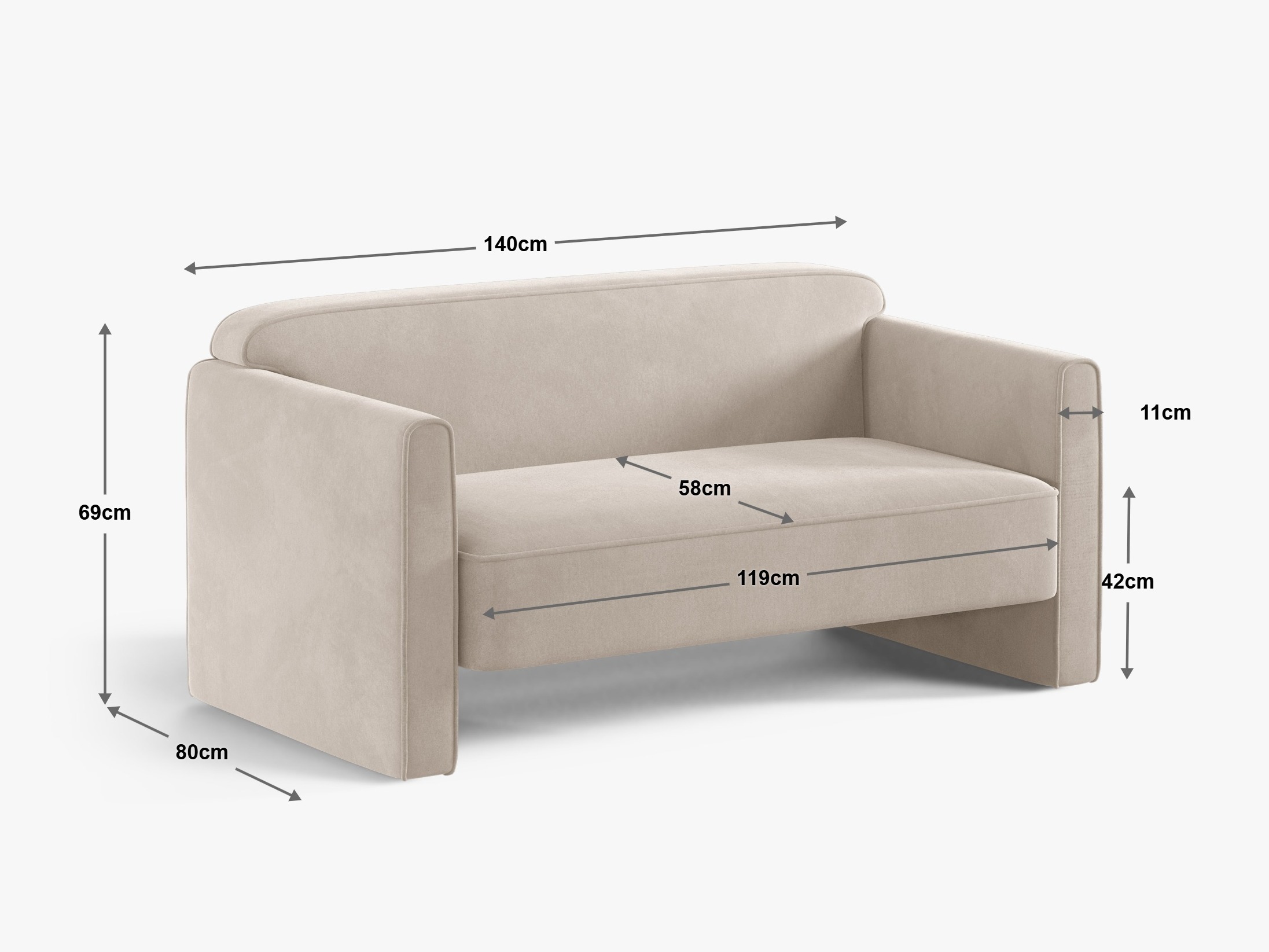 Dīvāns Beckley 200 (Salvador 07)
