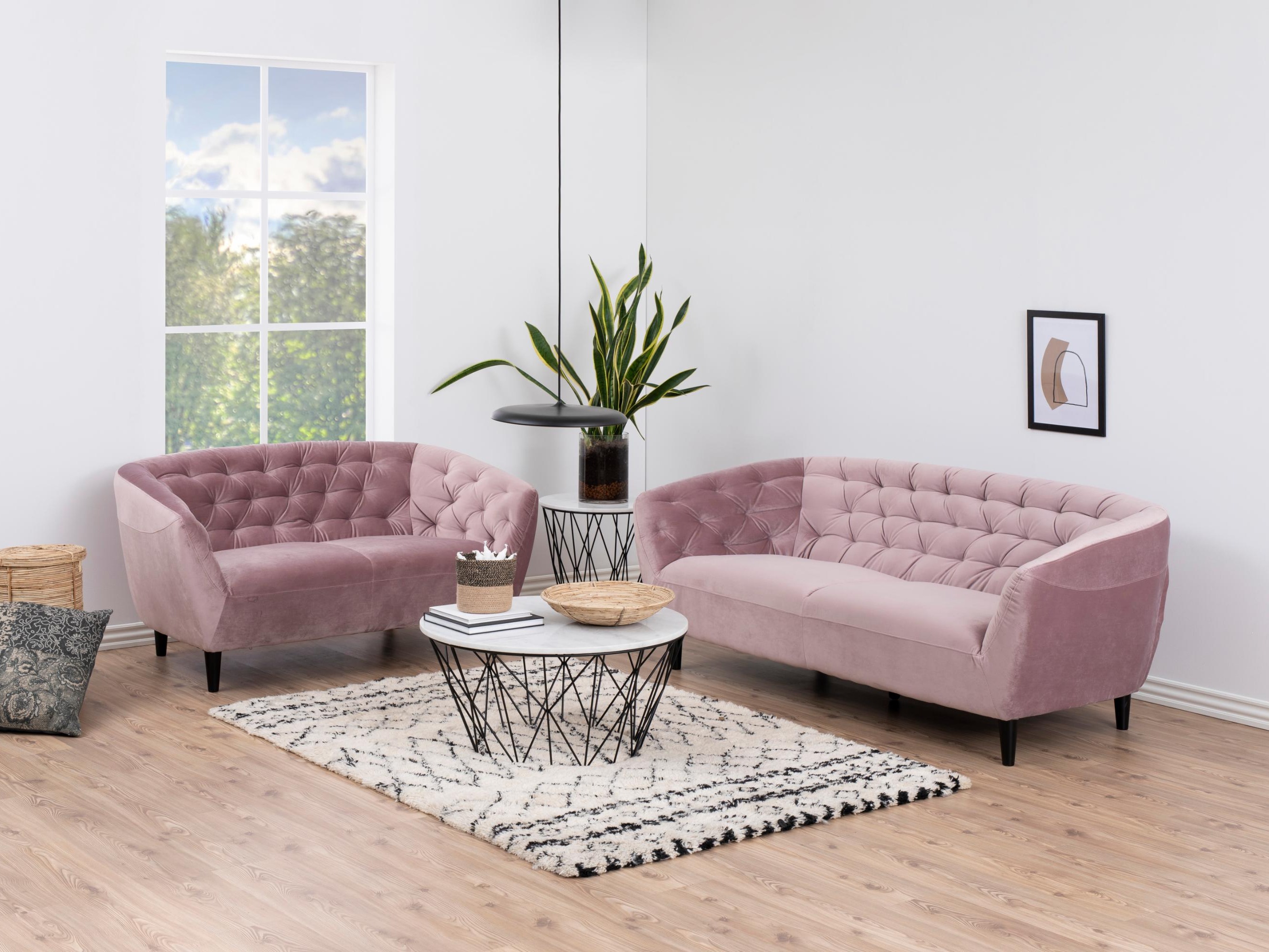 Chesterfield dīvāns Norsica 232 (Dusty rozā)