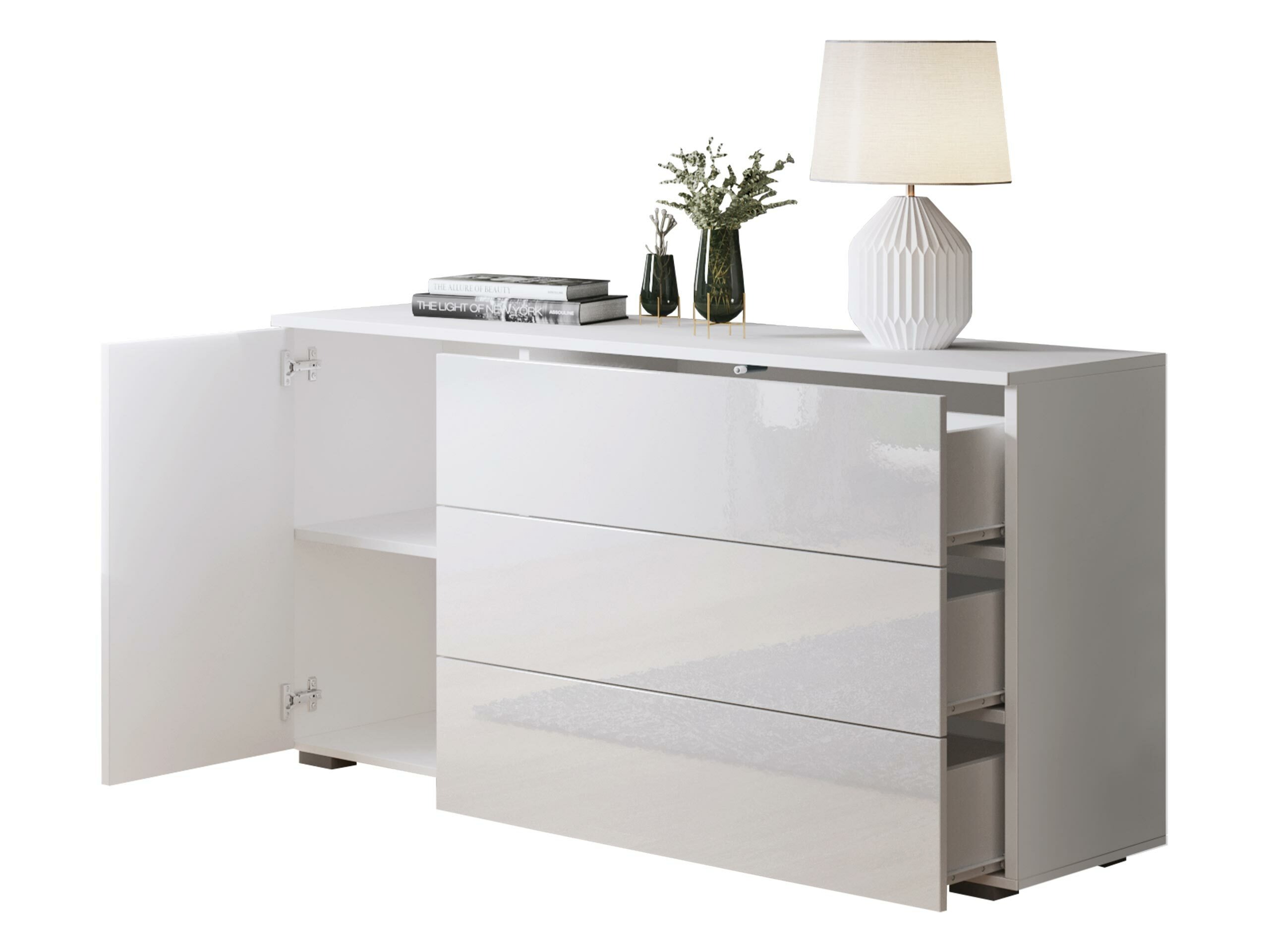 Kumode Sarasota 128 (Balts + Glancēts balts)