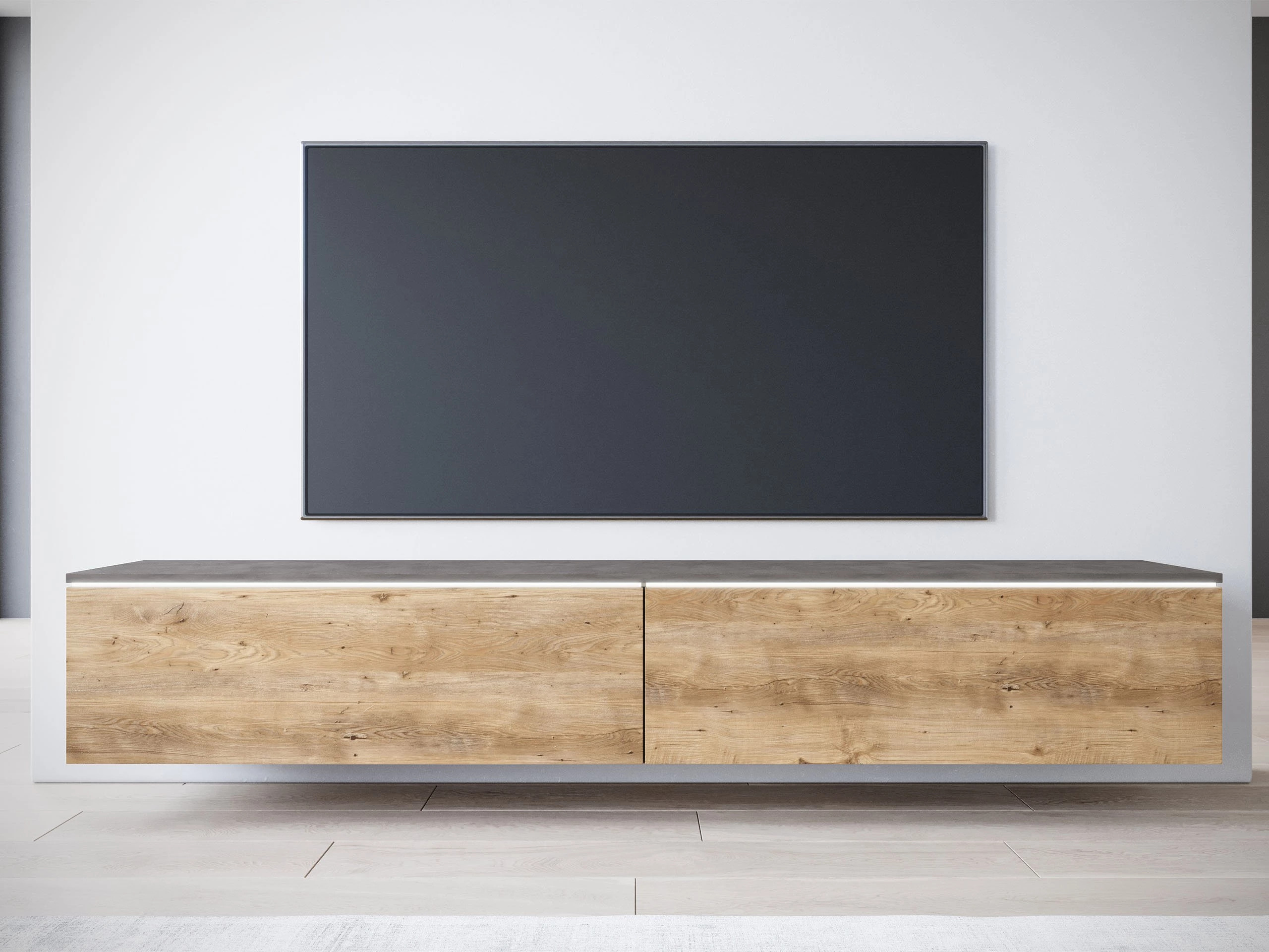 TV galds Scientia I (Matera pelēks + Kastanis)