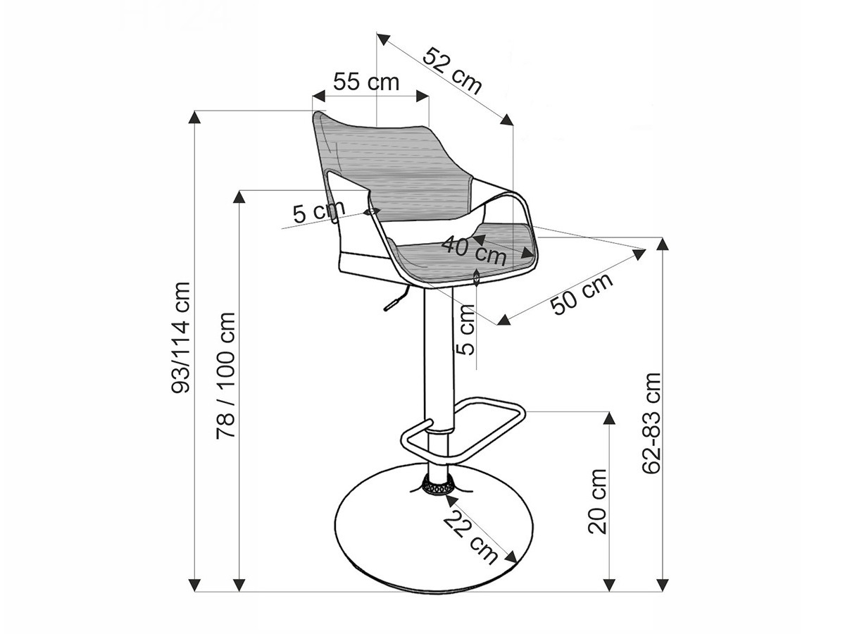 Bāra krēsls Houston 1600