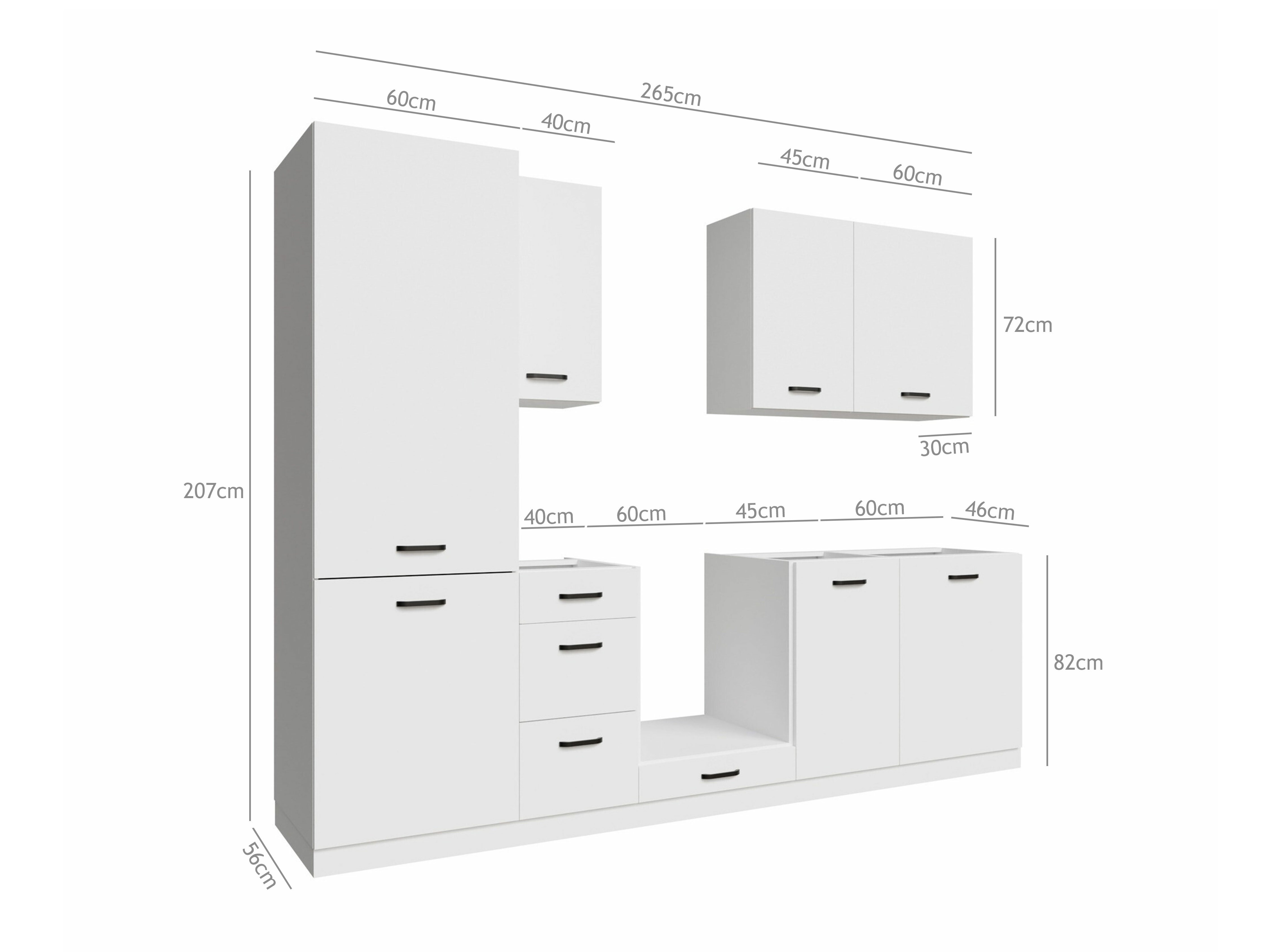 Moduļu virtuves komplekts Top White 167