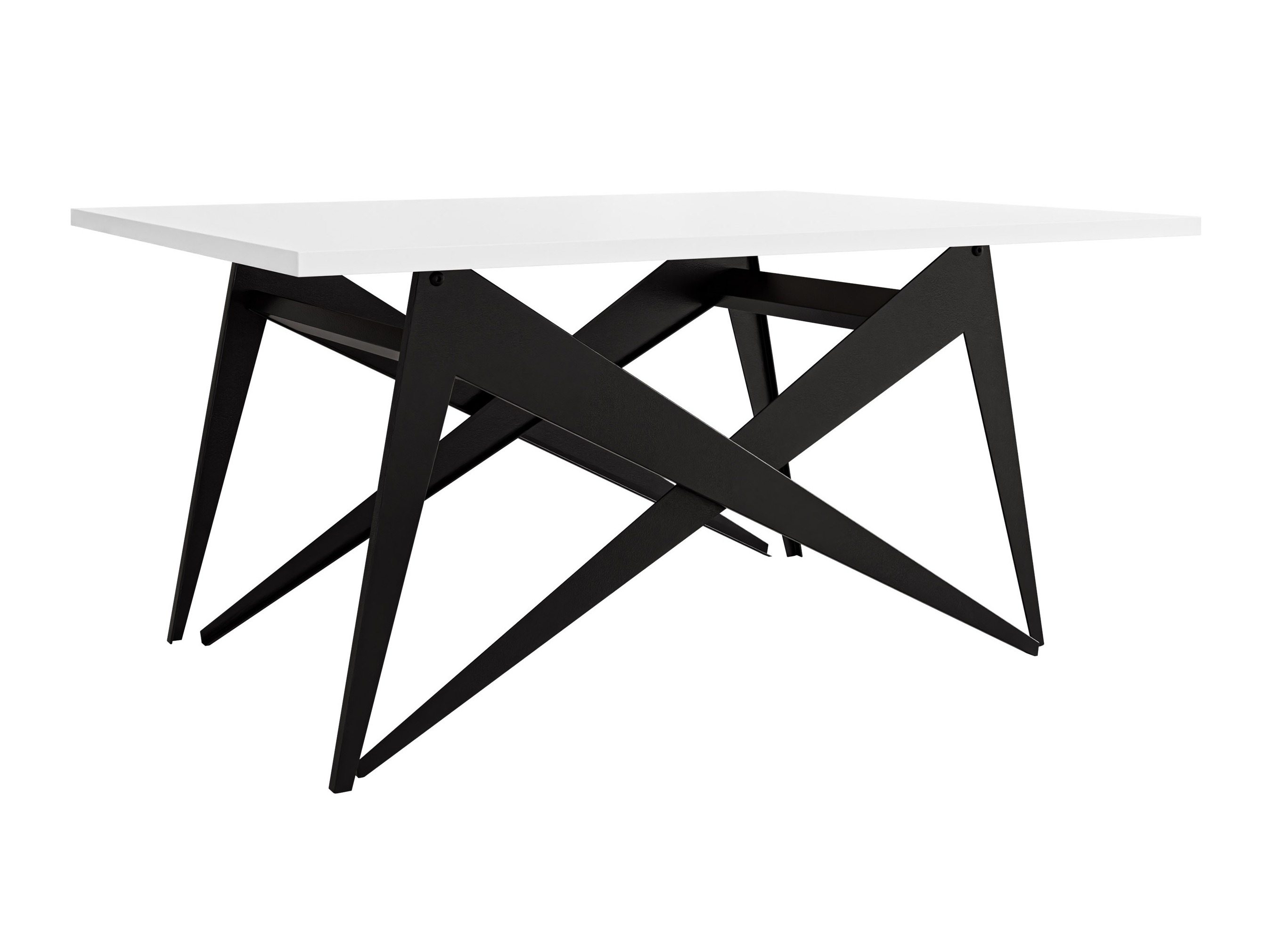 Žurnālu galdiņš transformeris Oswego 150 (Balts + Melns)