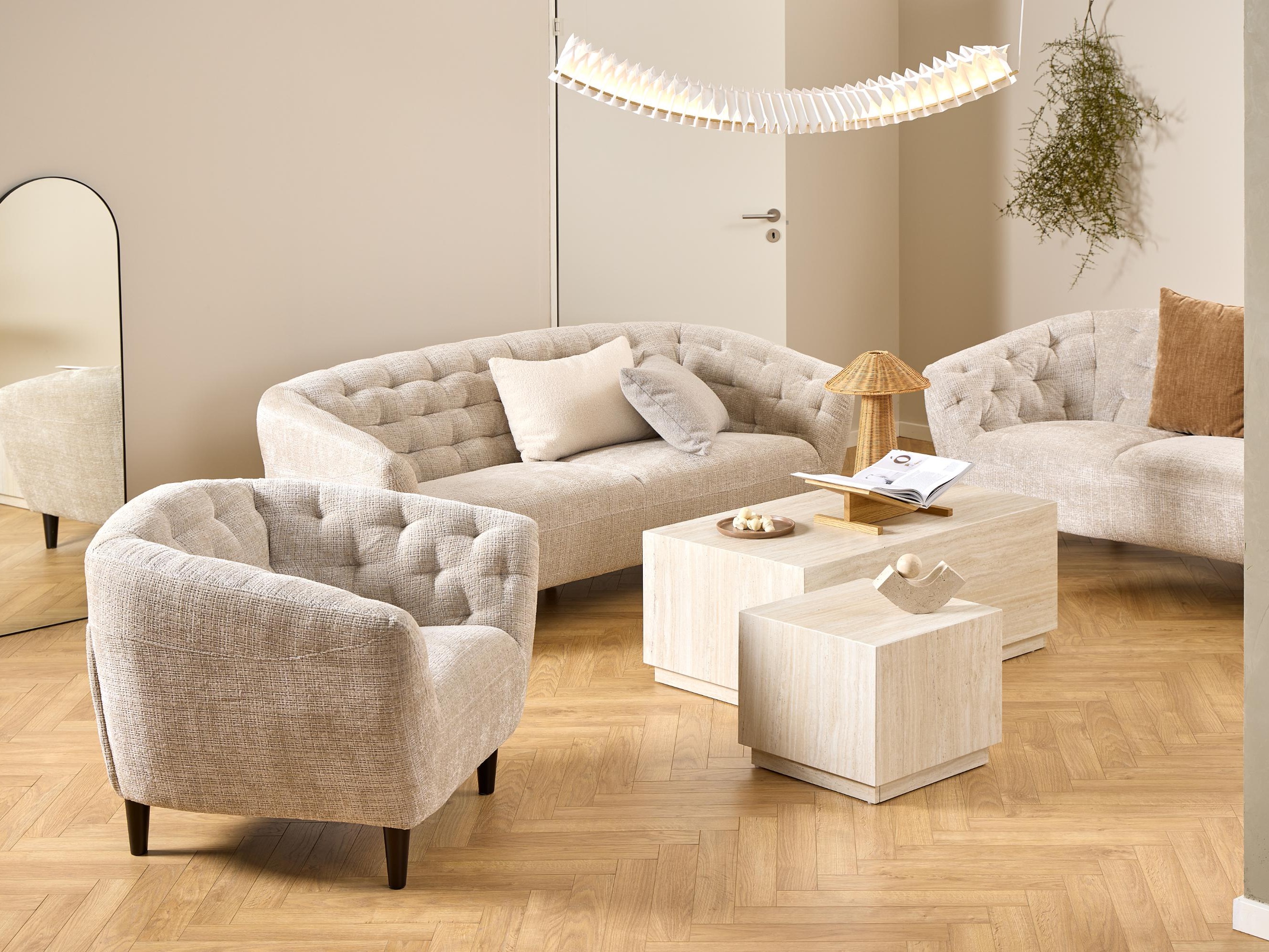 Chesterfield dīvāns Norsica 260 (Bēšs)