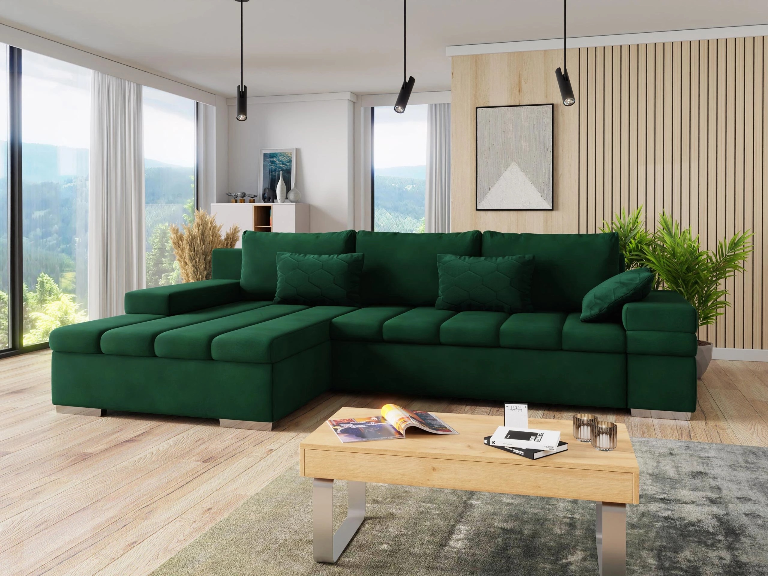 Stūra dīvāns Comfivo Olivetum II (Uttario Velvet 2951 + Magic Velvet Pik 2225)