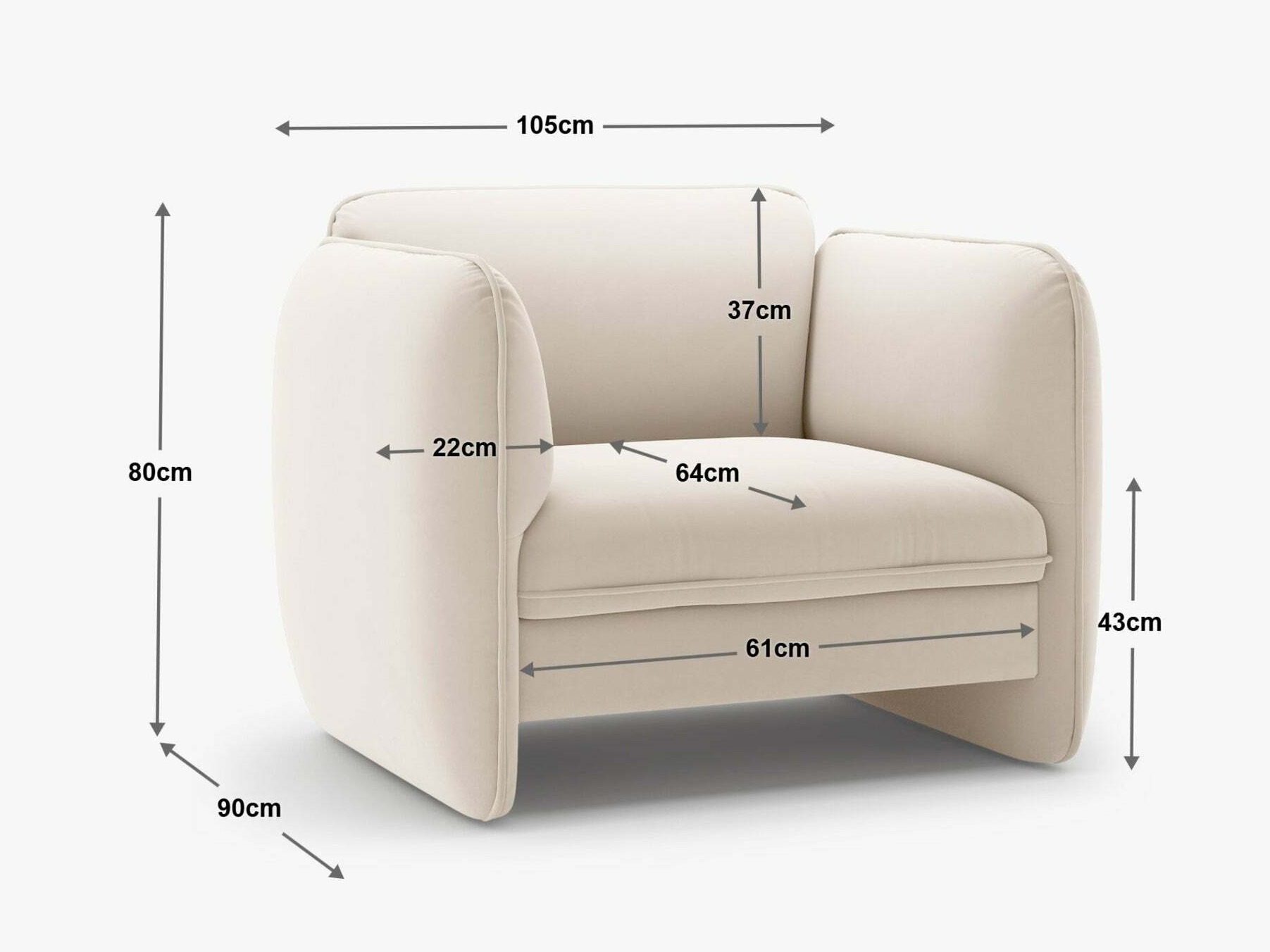 Krēsls Romsero 100 (Magic Velvet 2296)