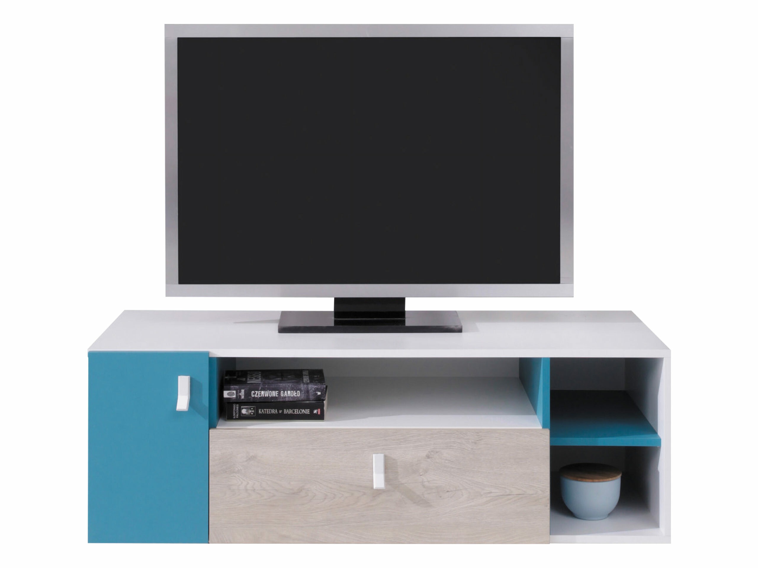 TV galds Camteso 108 (Balts + Ozols + Tirkīzs)