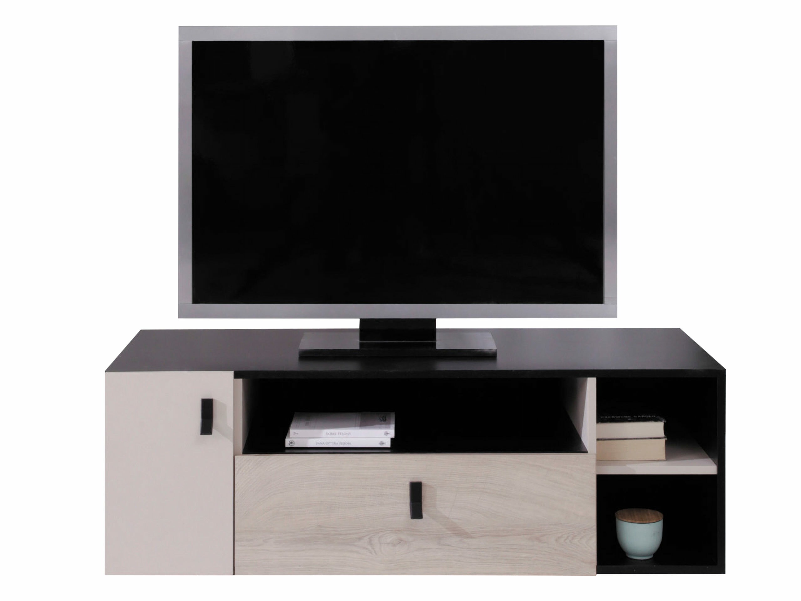 TV galds Camteso 108 (Melns + Ozols + Bēšs)
