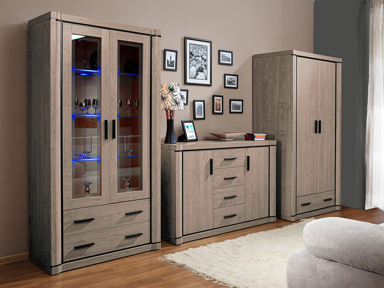 Viesistabas komplekts Lorelie 125 (Trifele ozols)