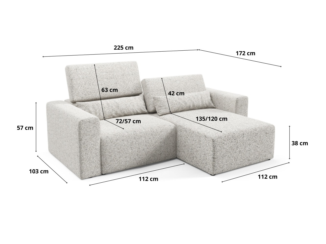 Moduļu stūra dīvāns Virorle 105 (Puente 34)