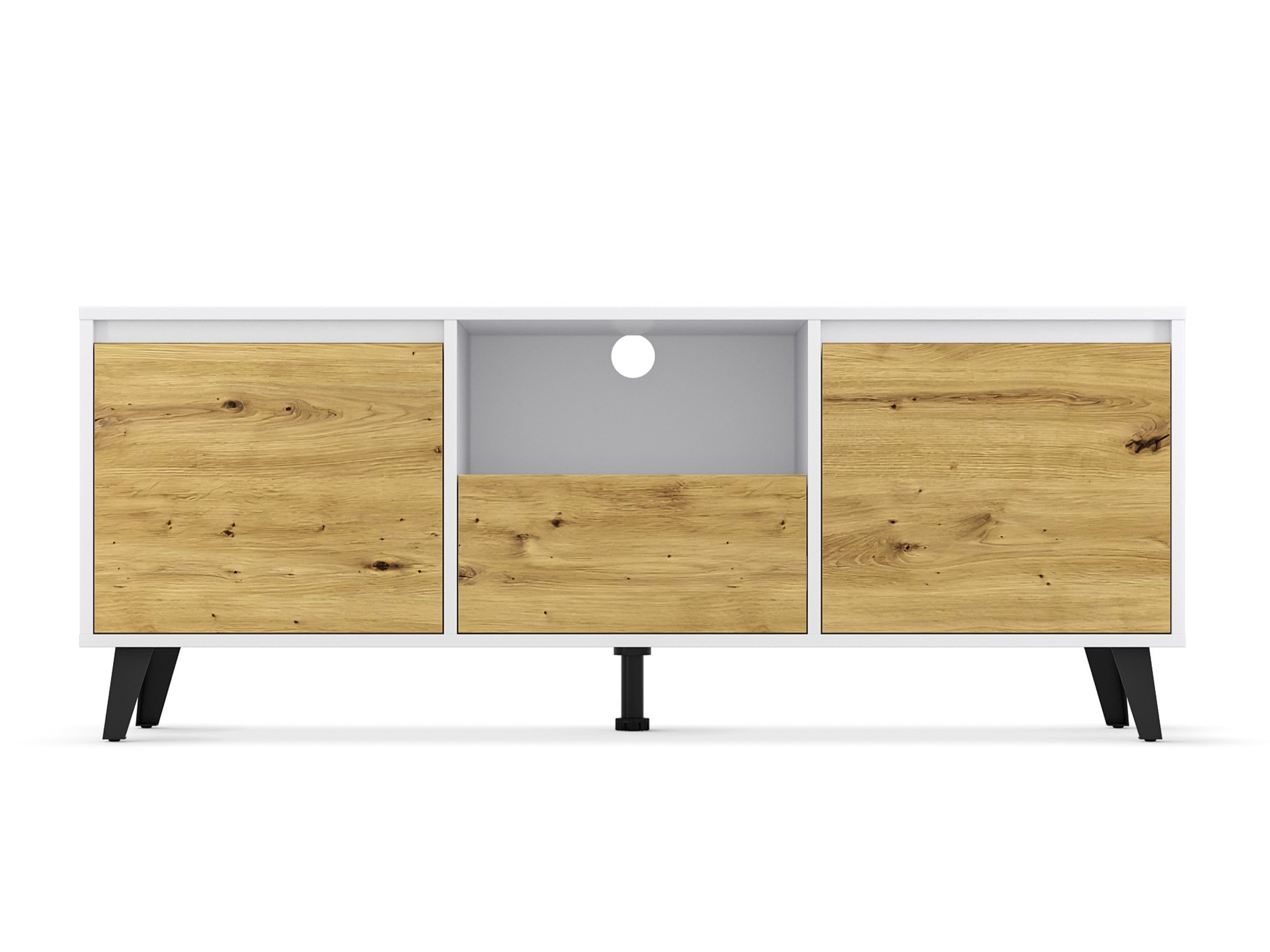 TV galds Tetena 106 (Balts + Artisan ozols)