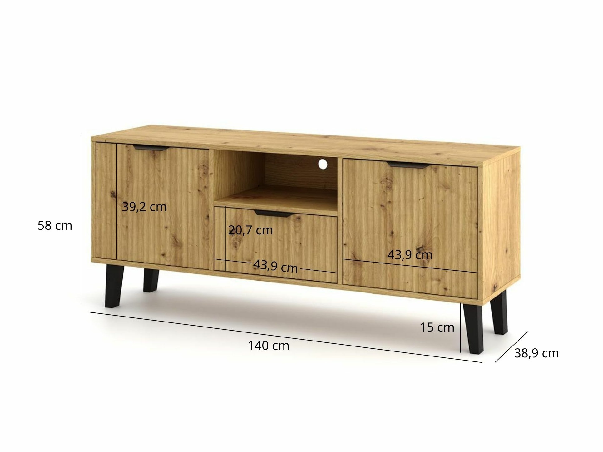 TV galds Dorophu 104 (Artisan ozols)