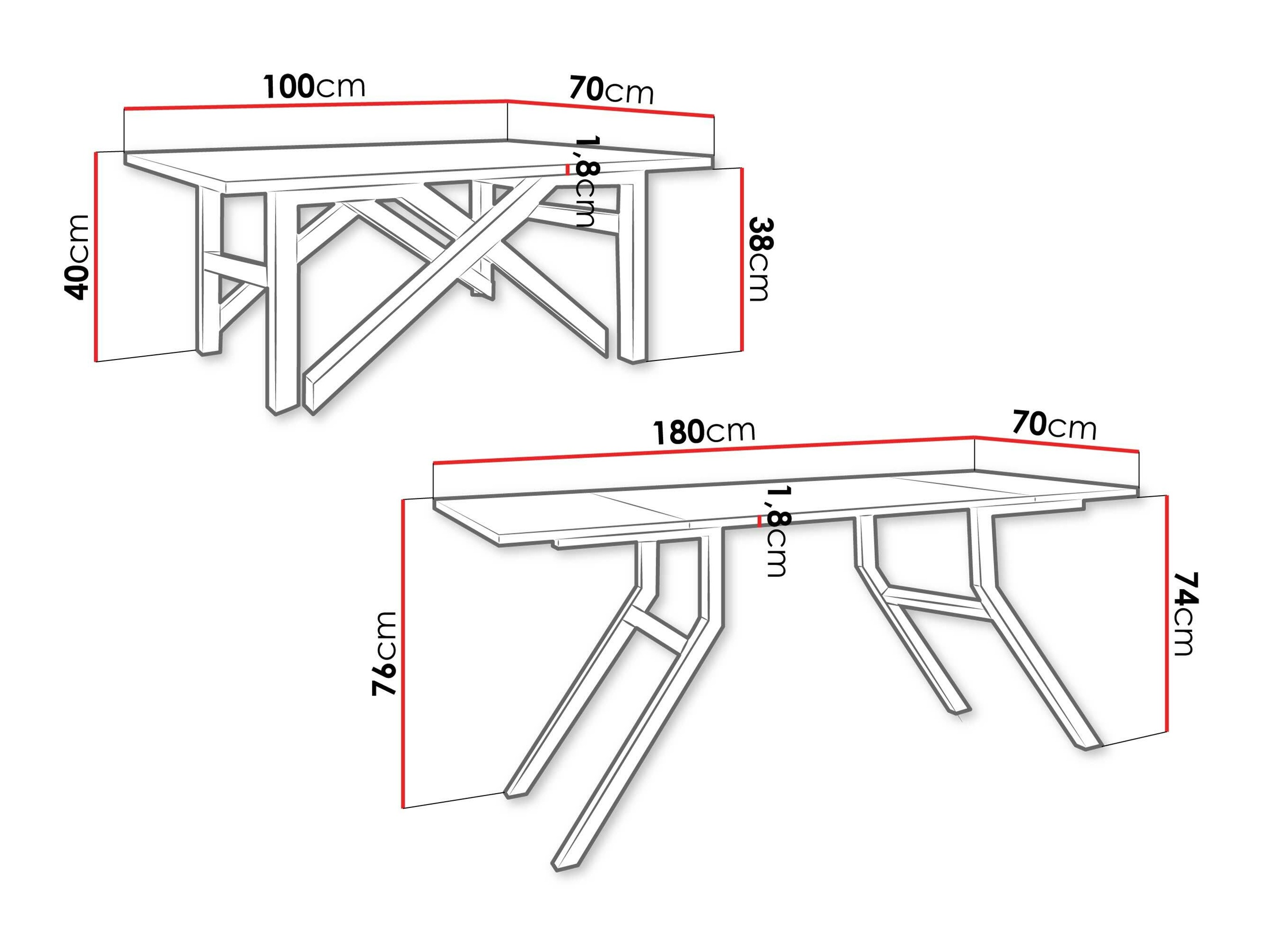 Žurnālu galdiņš transformeris Oswego 151 (Balts + Melns)
