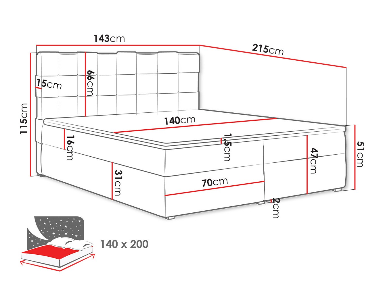 Kontinentālā gulta Pomona 117 (Paros 05)