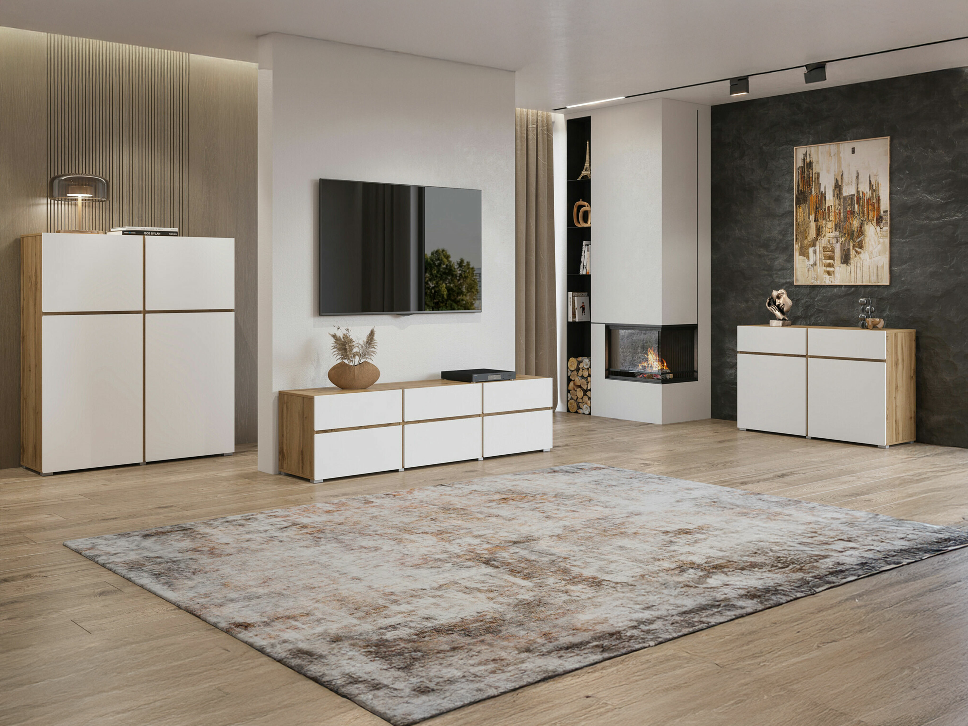 TV galds Alfere 102 (Votan ozols + Balts)