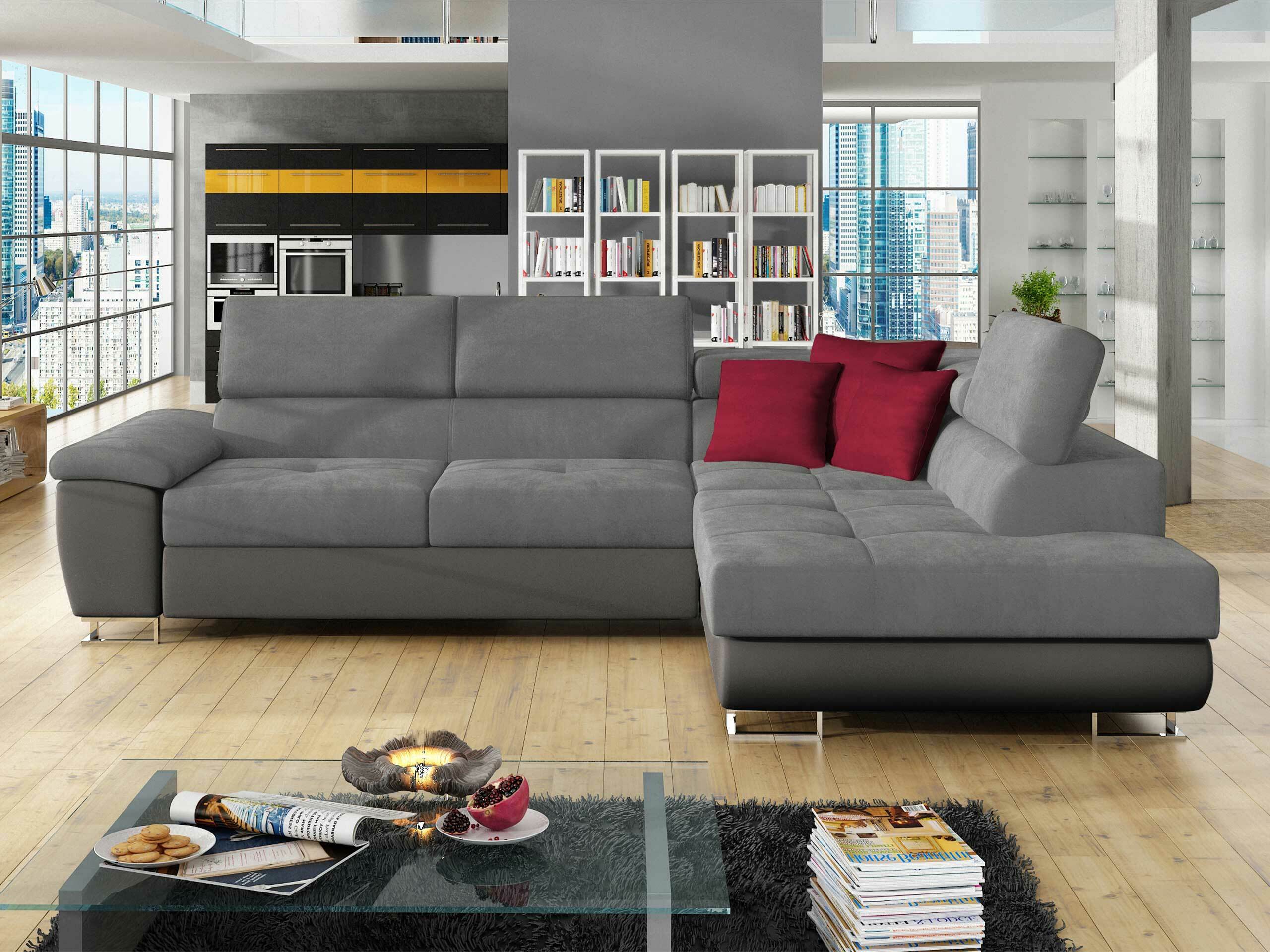 Stūra dīvāns Comfivo Ruta II (Soft 029 + Uttario Velvet 2971 + Kronos 02)