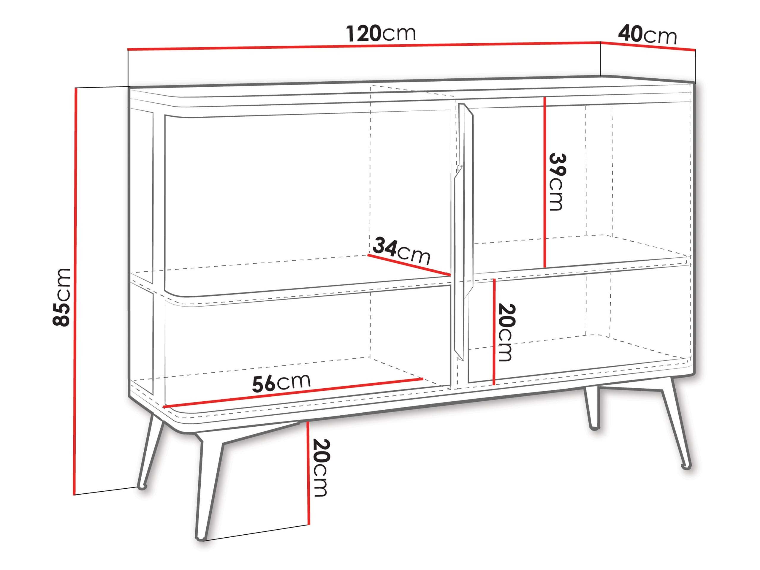 Skapis Camfelo 100 (Melns)
