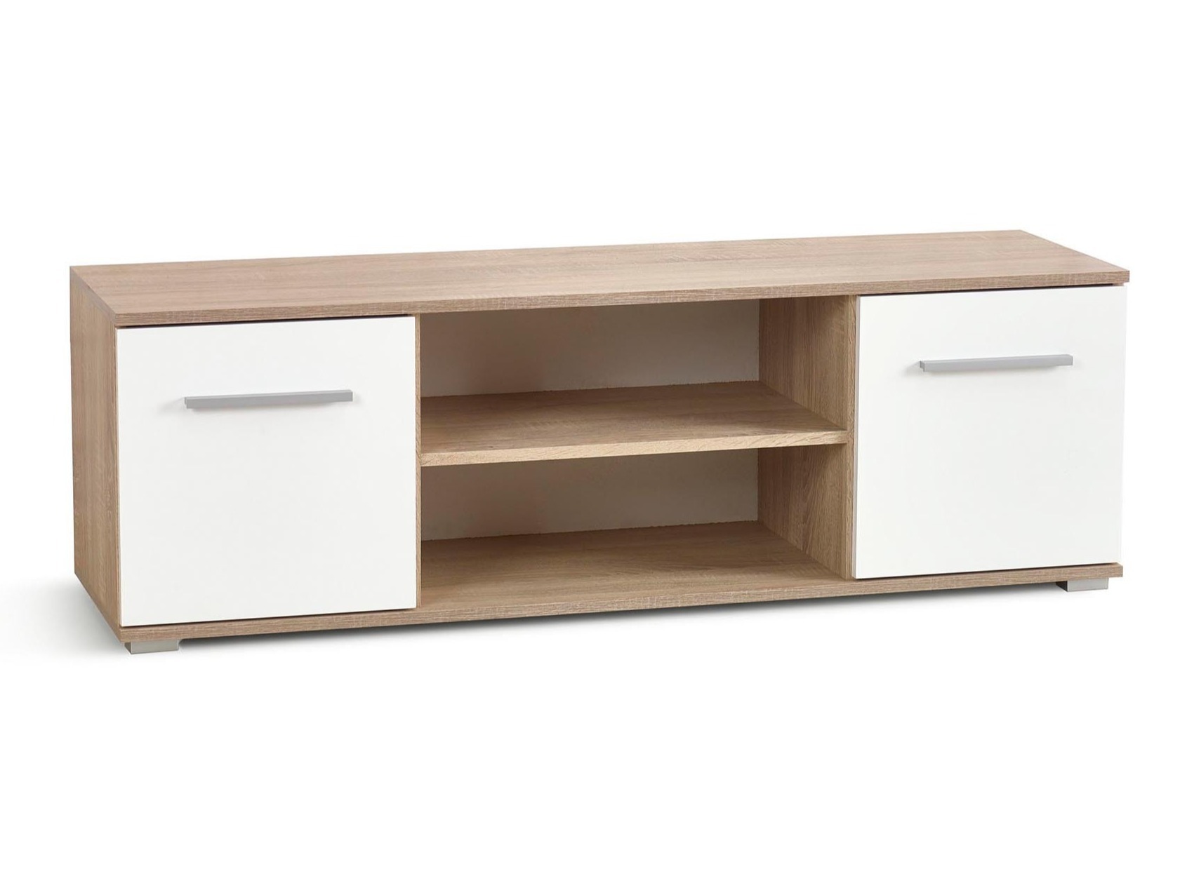 TV galds Cirveso 109 (Sonomas ozols + Glancēts balts)