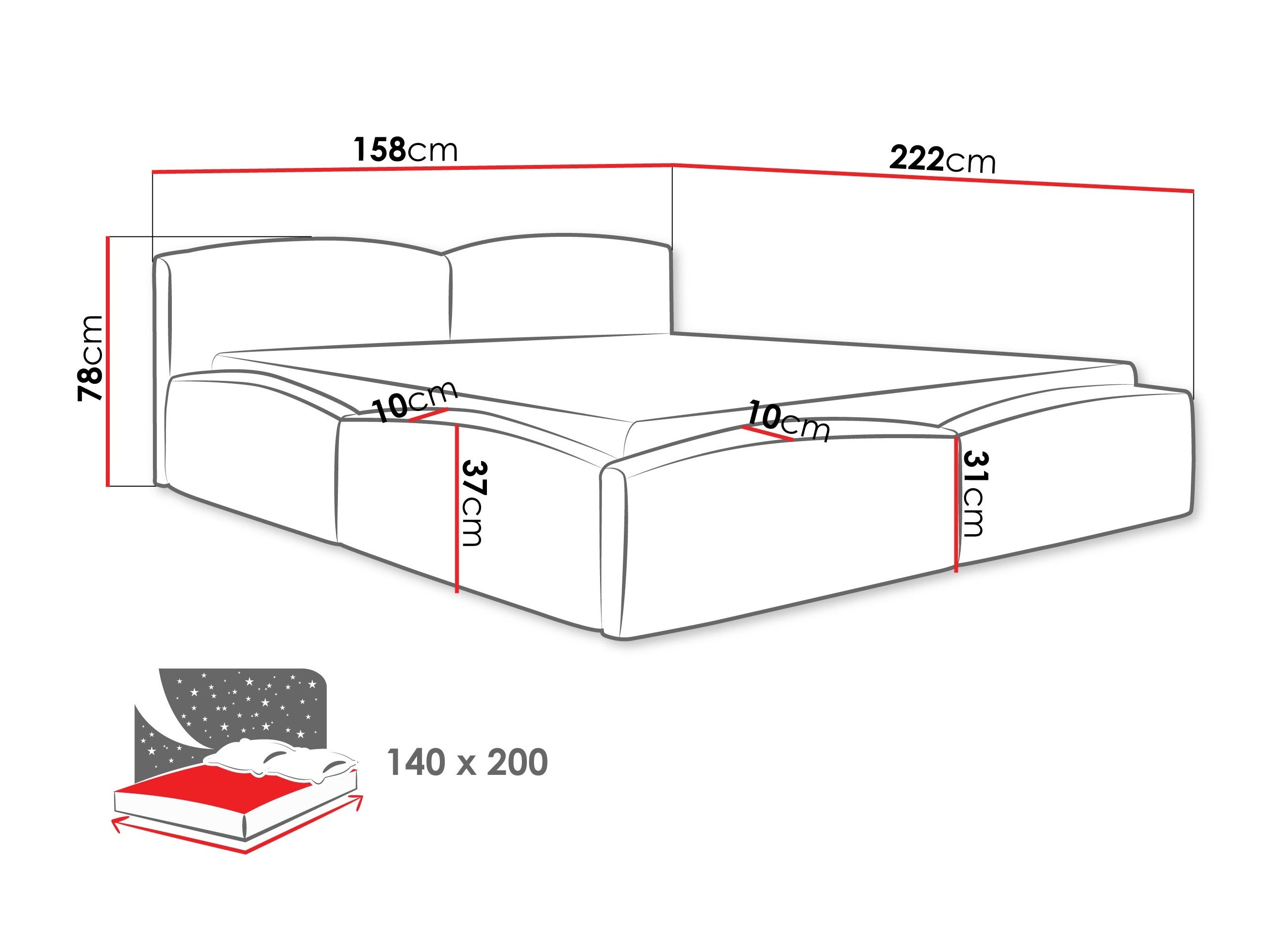 Gulta TrendyNest Titis (Lumo 30)
