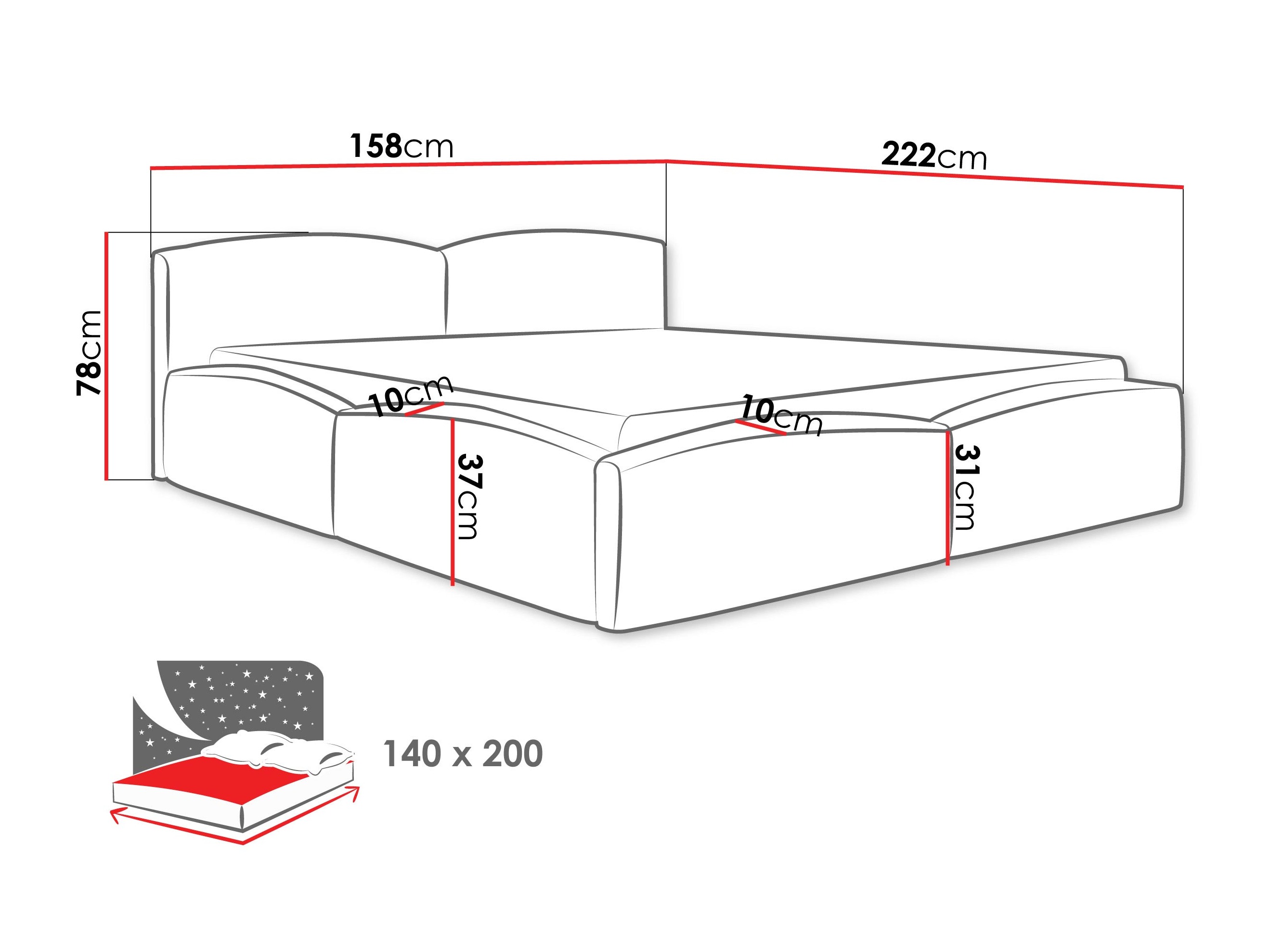 Gulta TrendyNest Titis (Lumo 75)