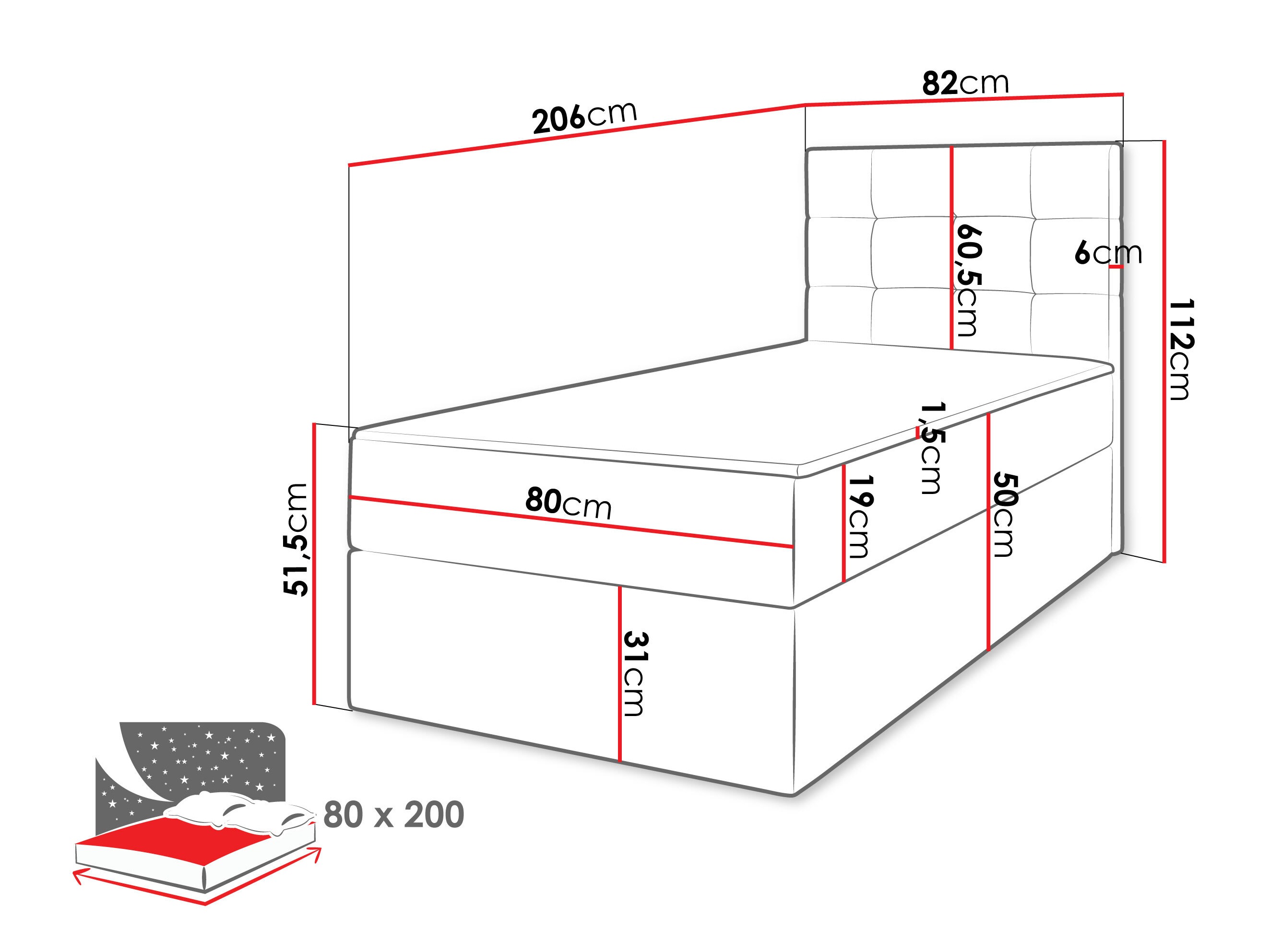 Kontinentālā gulta Comfivo Osculum II (Lambi 08)