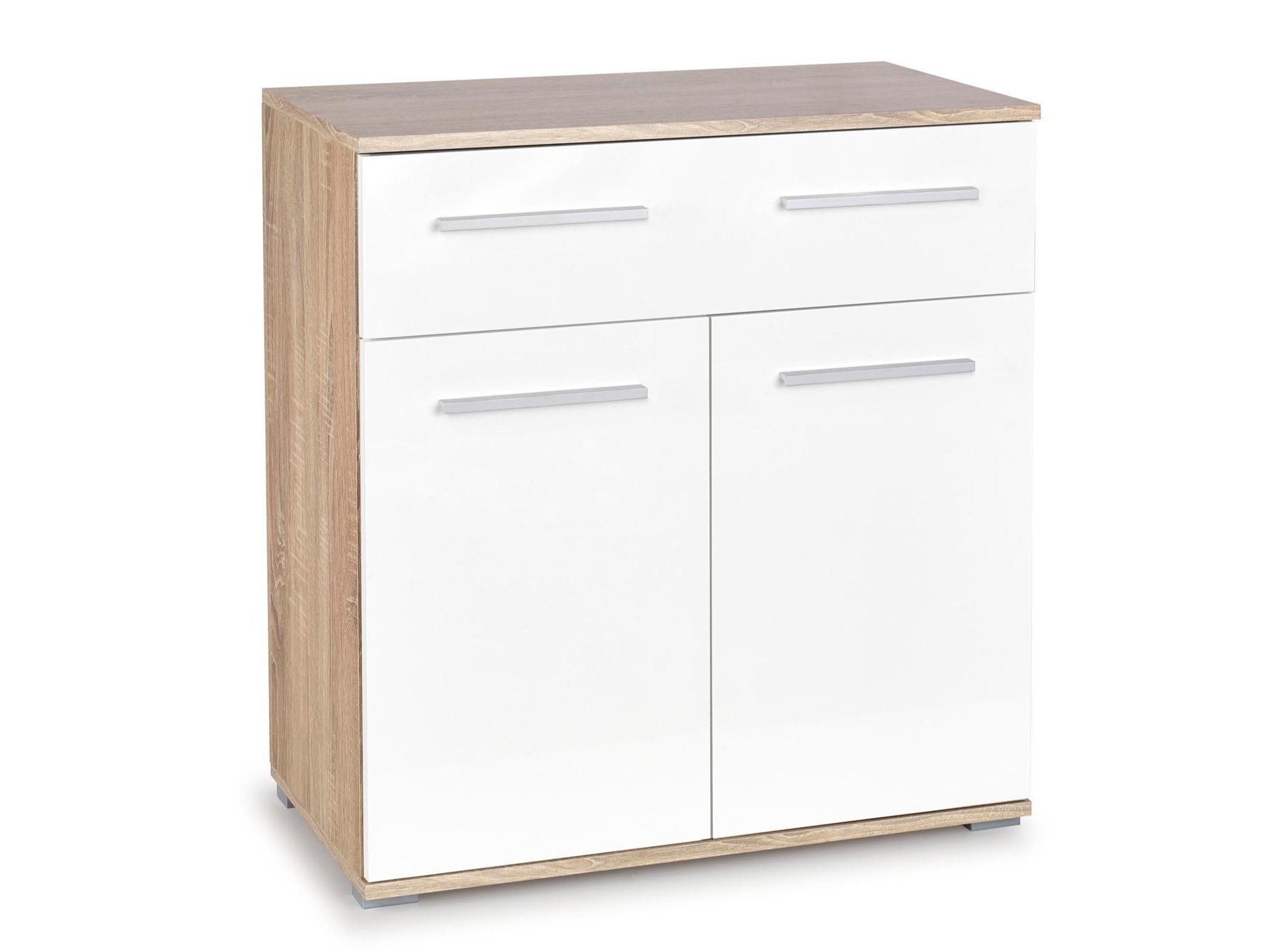 Kumode Cirveso 100 (Sonomas ozols + Glancēts balts)