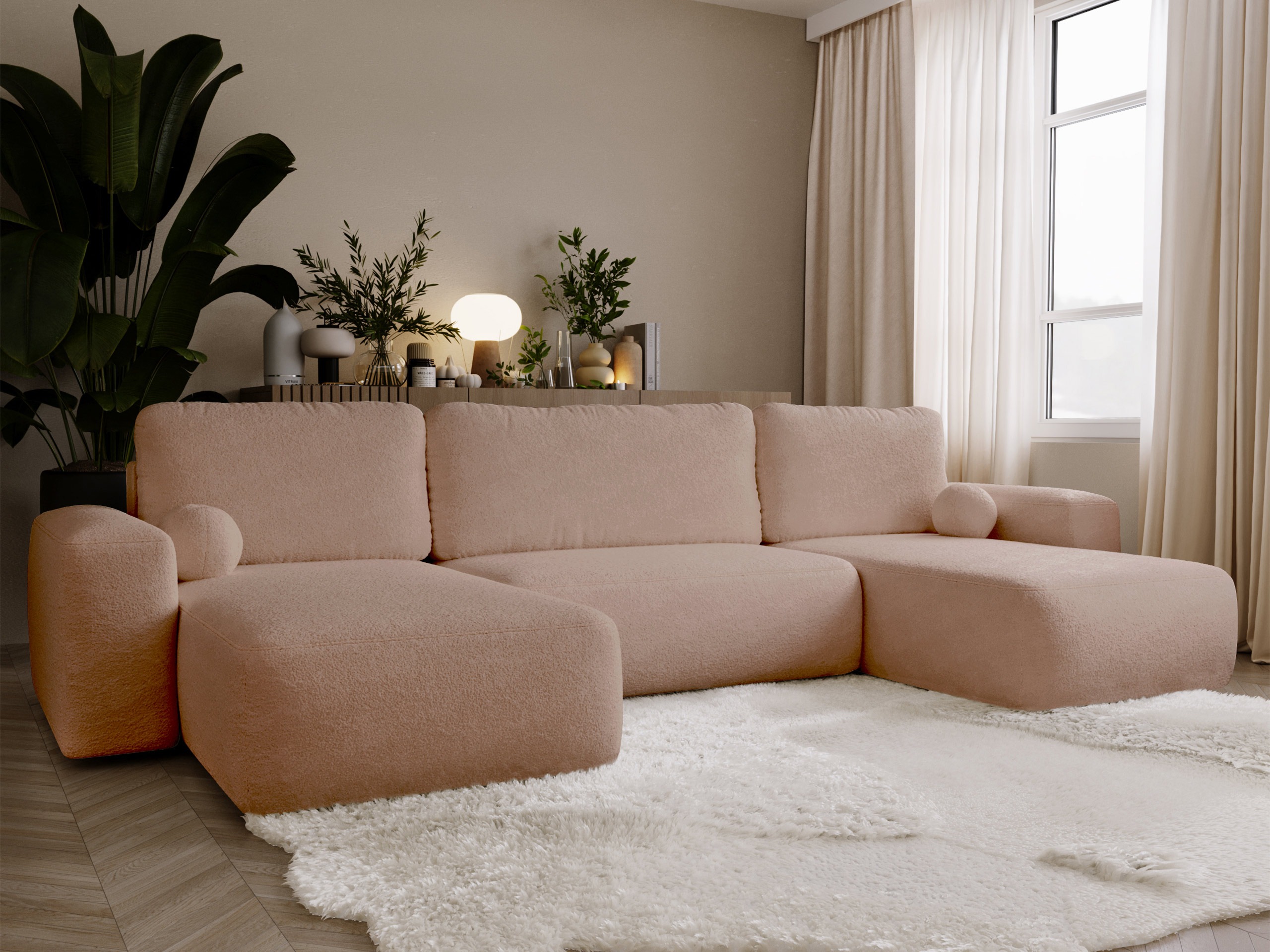 Stūra dīvāns TrendyNest Piscor (Coral 45)