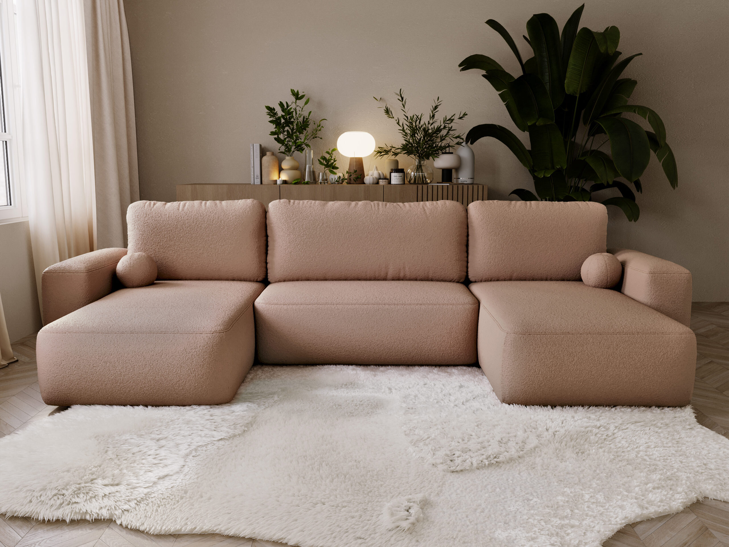 Stūra dīvāns TrendyNest Piscor (Coral 45)