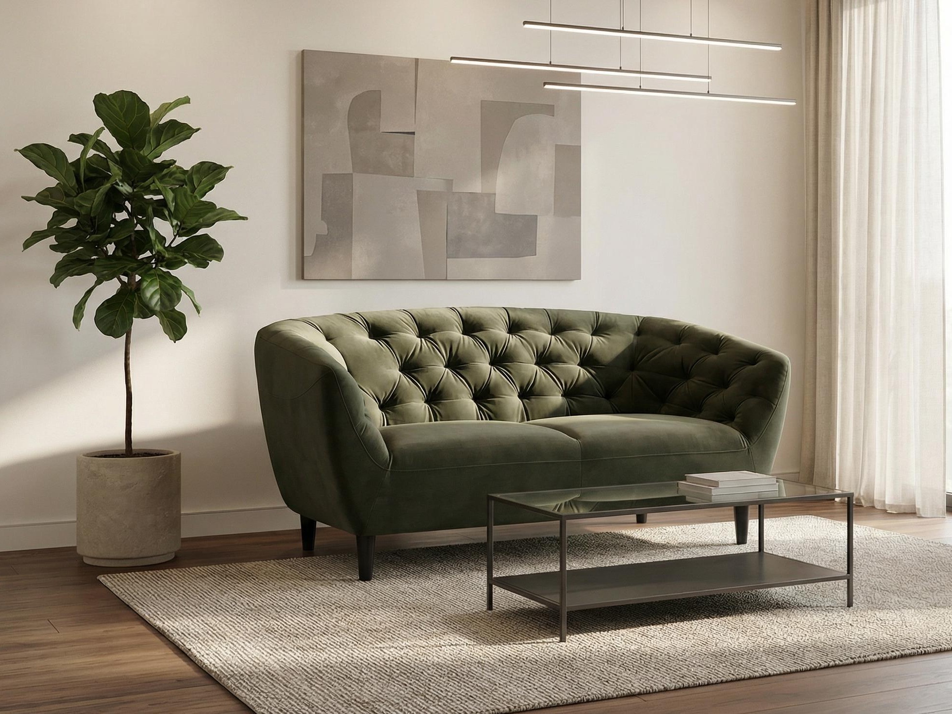 Chesterfield dīvāns Norsica 260 (Tumši zaļš)