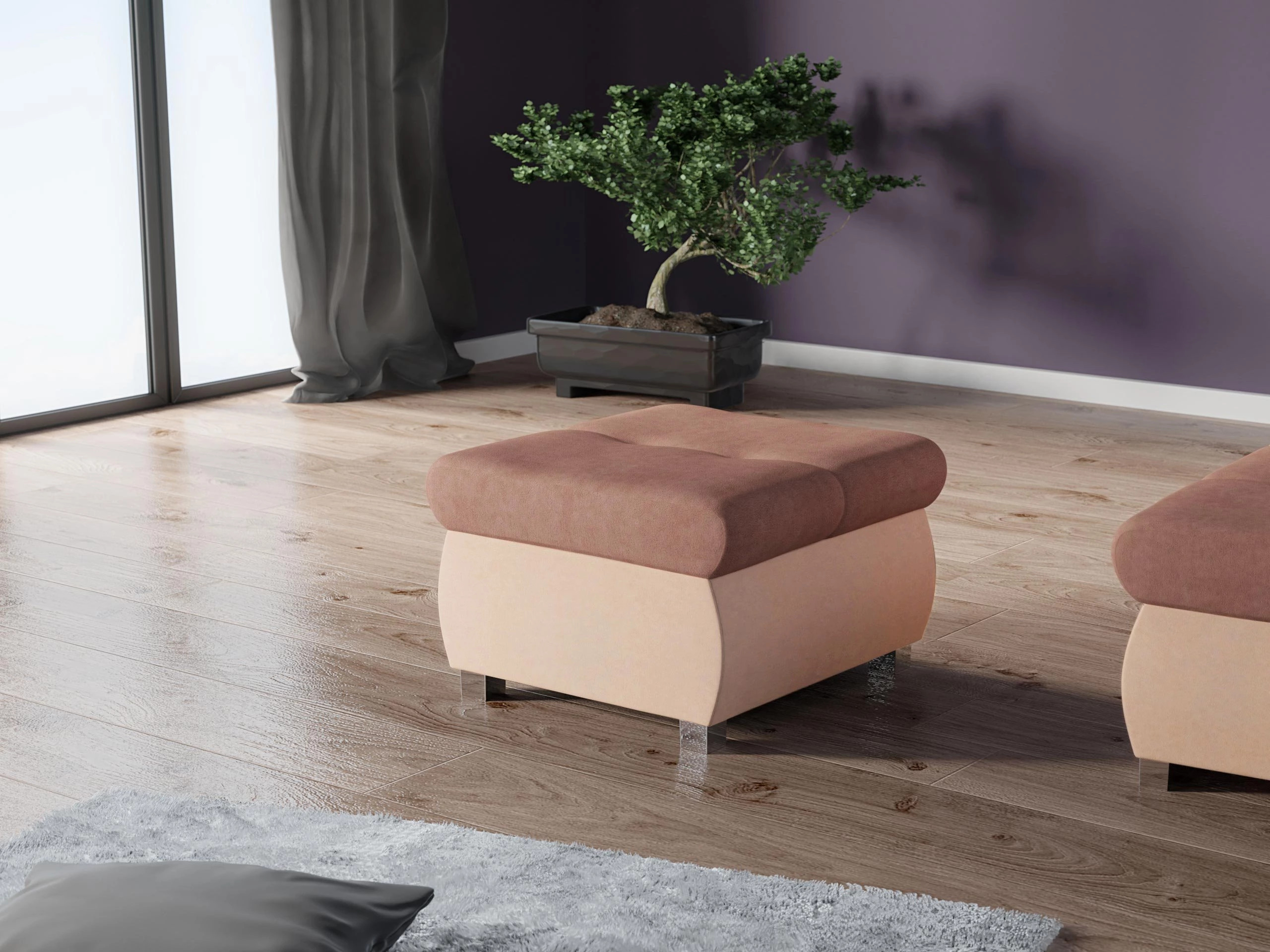 Pufs Comfivo Nitor (Uttario Velvet 2956 + Uttario Velvet 2955)