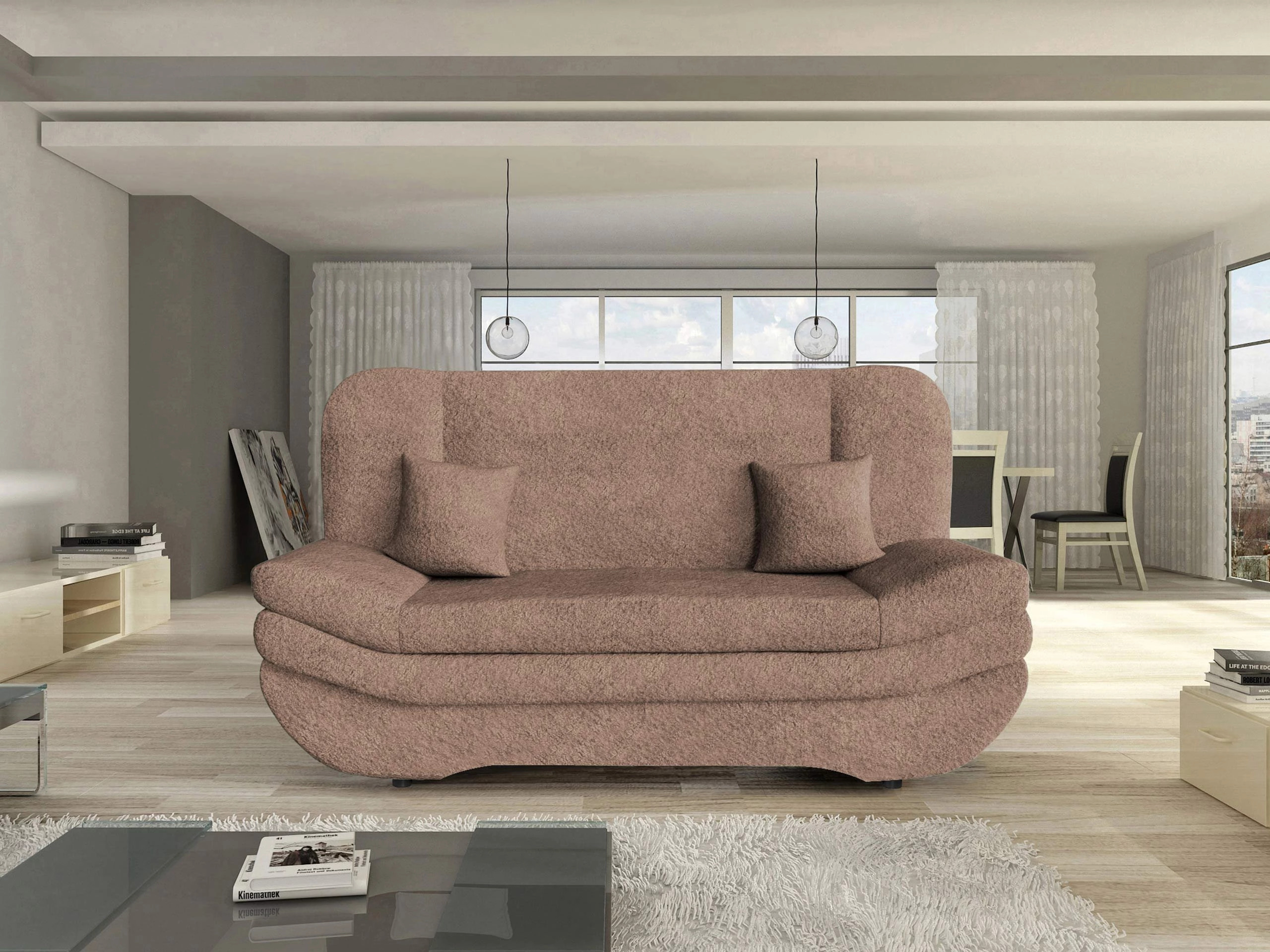 Dīvāns gulta Comfivo Silva (Coral 45)