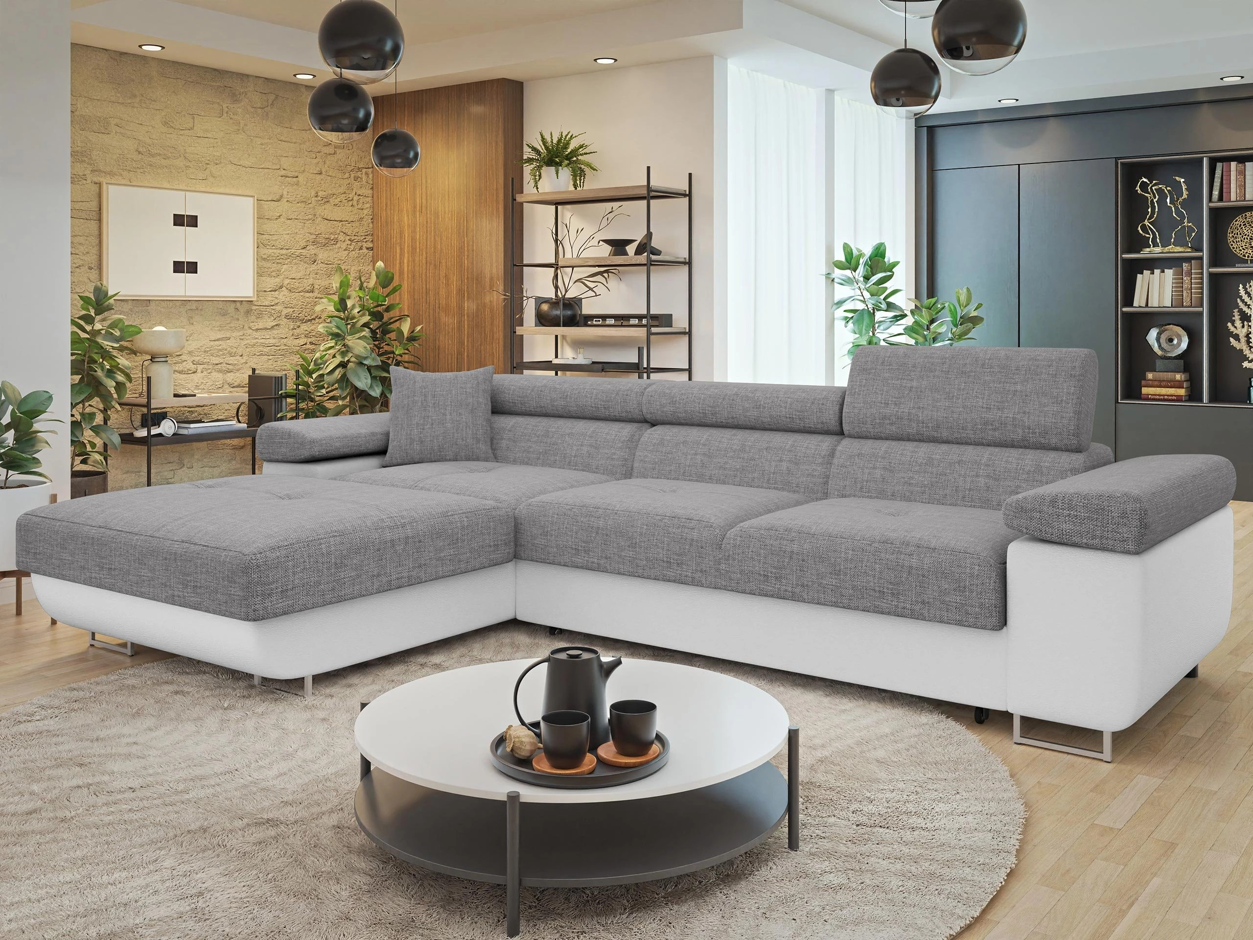 Stūra dīvāns Comfivo Vinetum II (Soft 017 + Lux 05)
