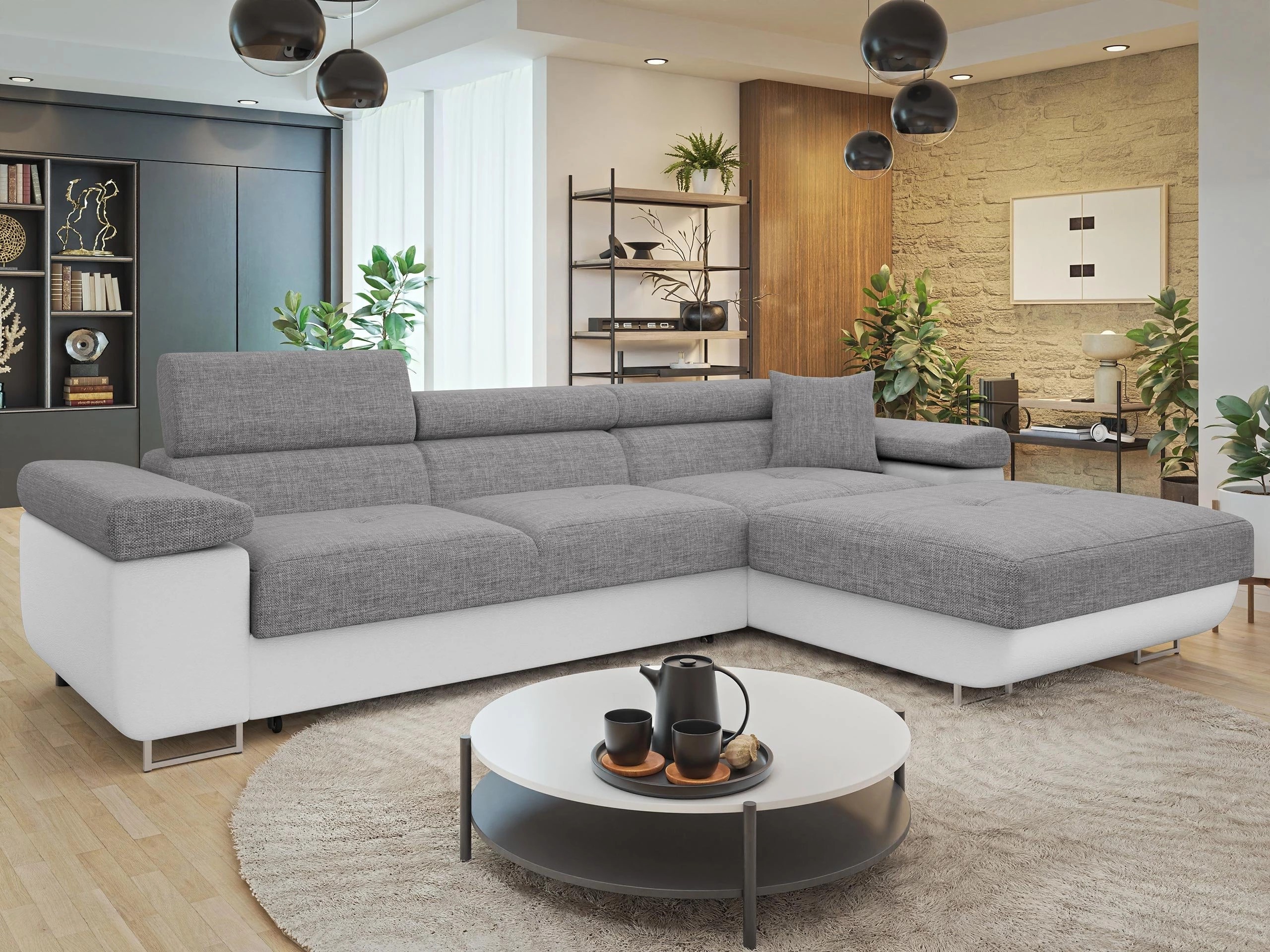 Stūra dīvāns Comfivo Vinetum II (Soft 017 + Lux 05)
