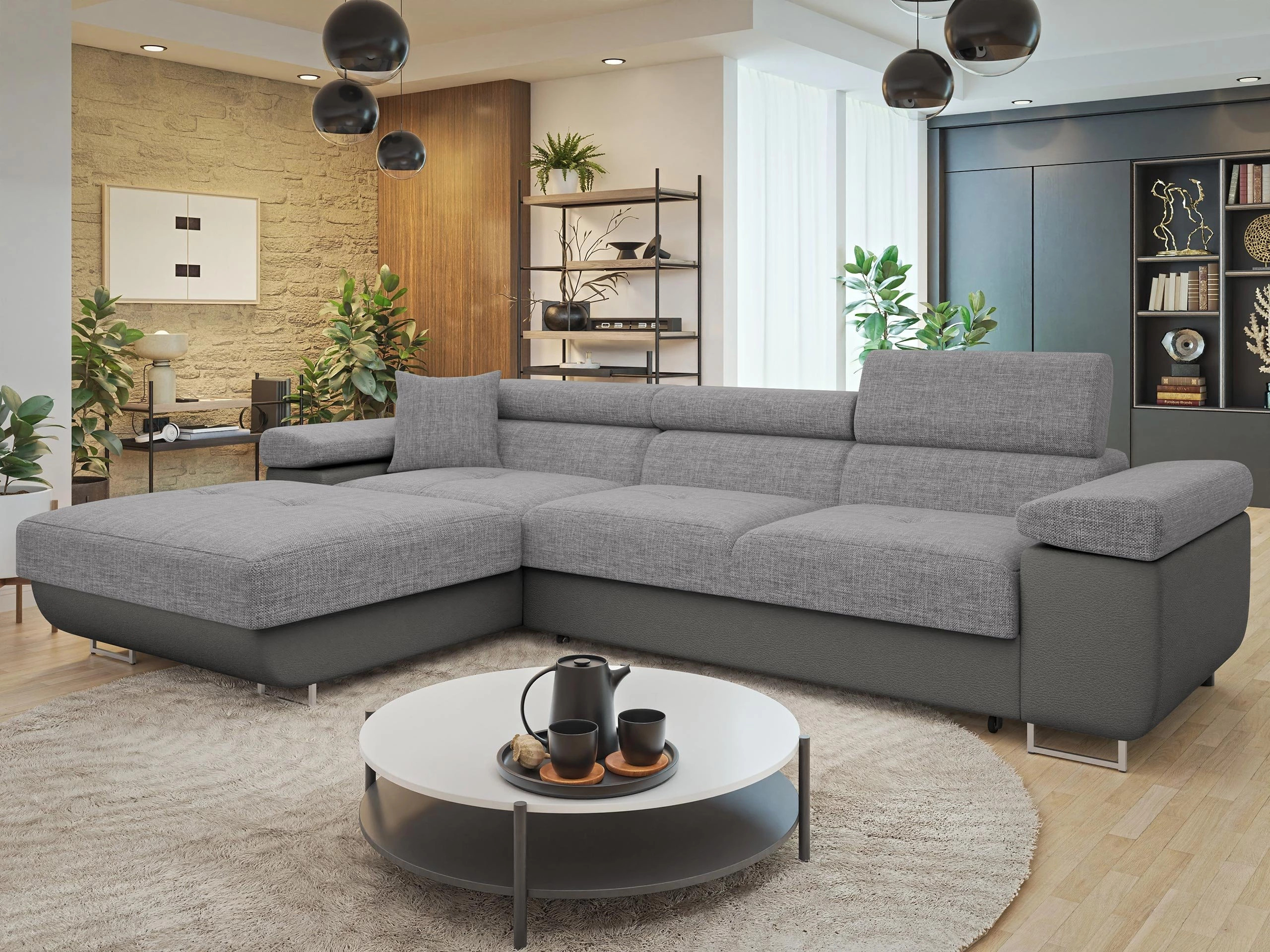 Stūra dīvāns Comfivo Vinetum II (Soft 029 + Lux 05)